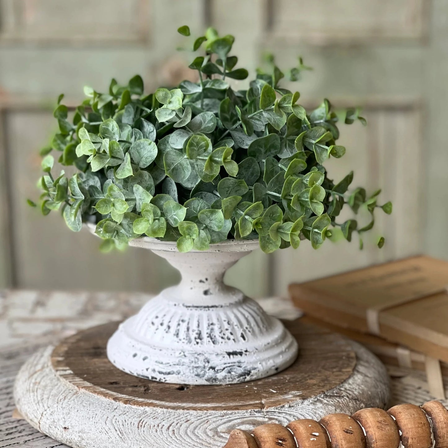 White Metal Pedestal