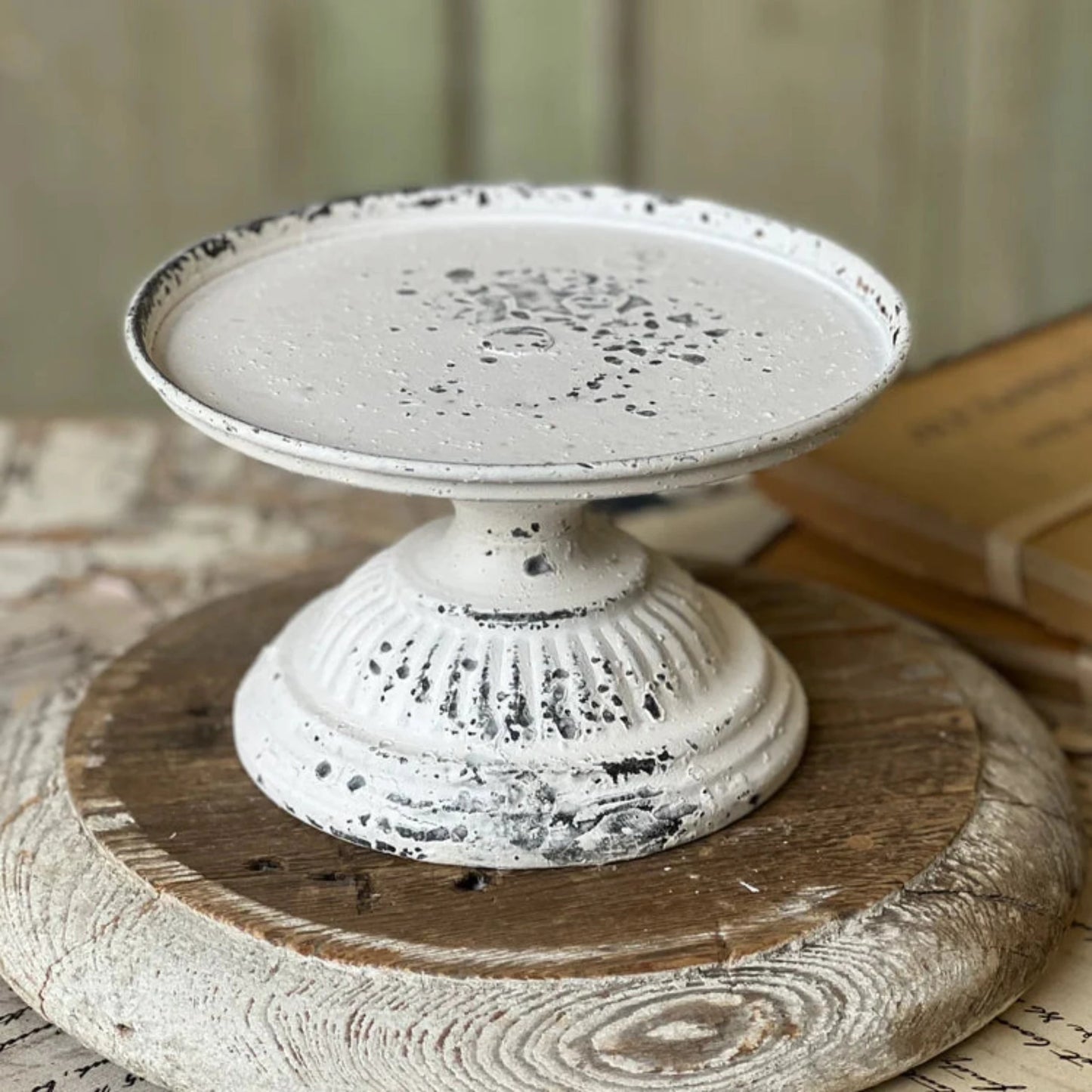 White Metal Pedestal
