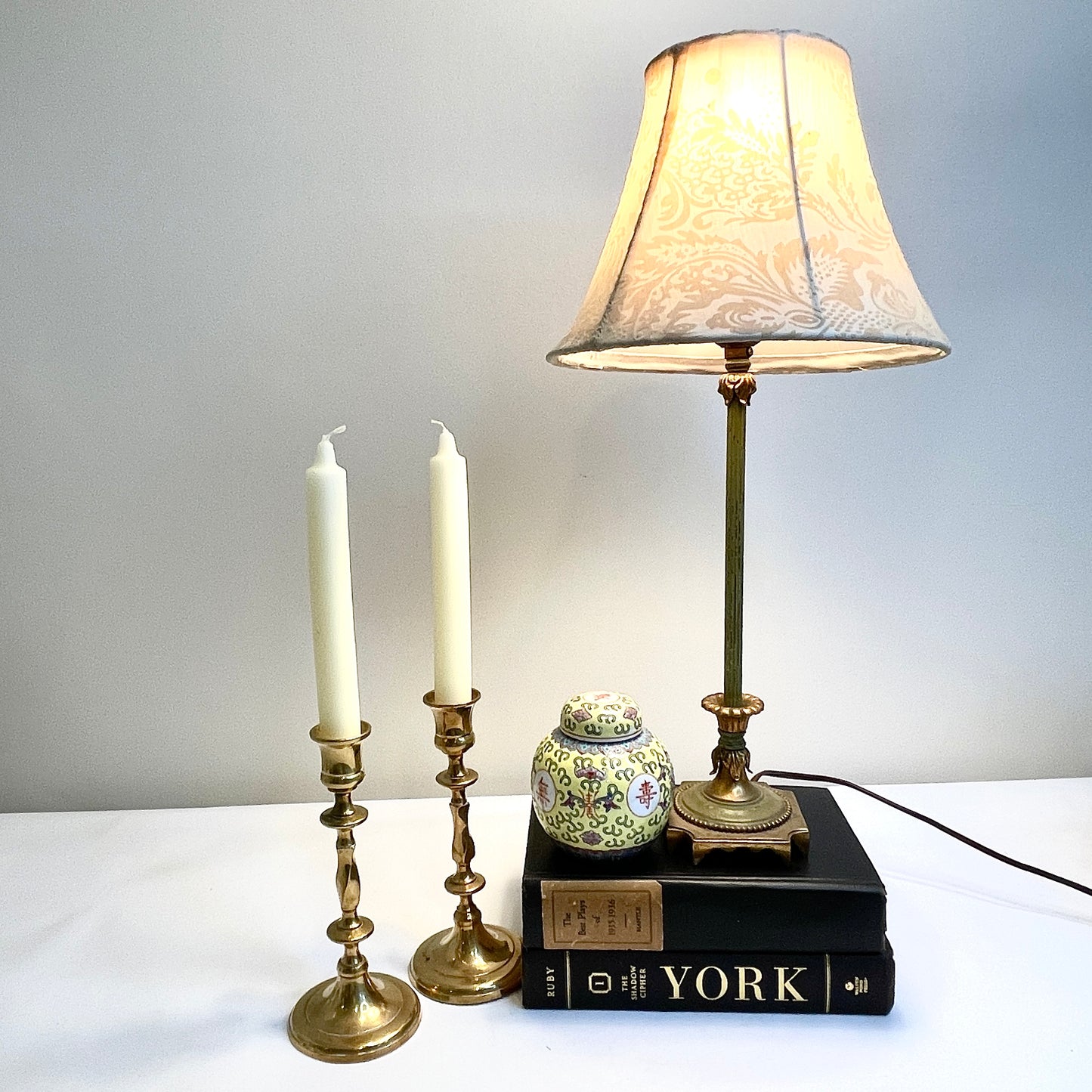 Vintage Tall Thin Lamp