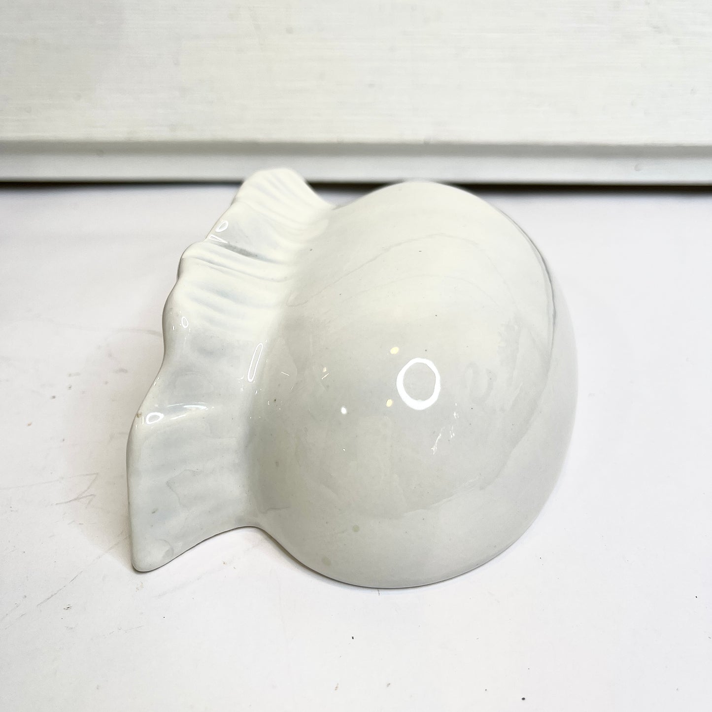 White Ruffled Wall Pocket