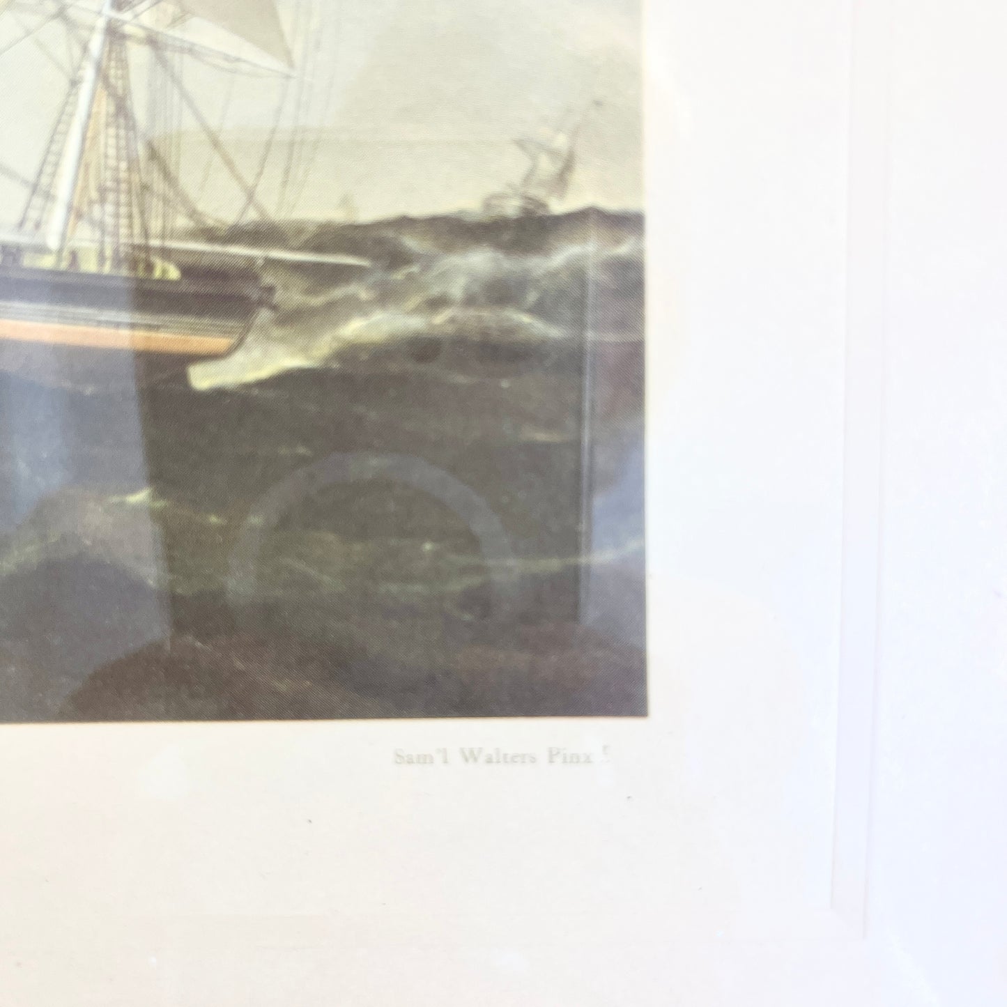 Vintage Sailing Ship Lithograph