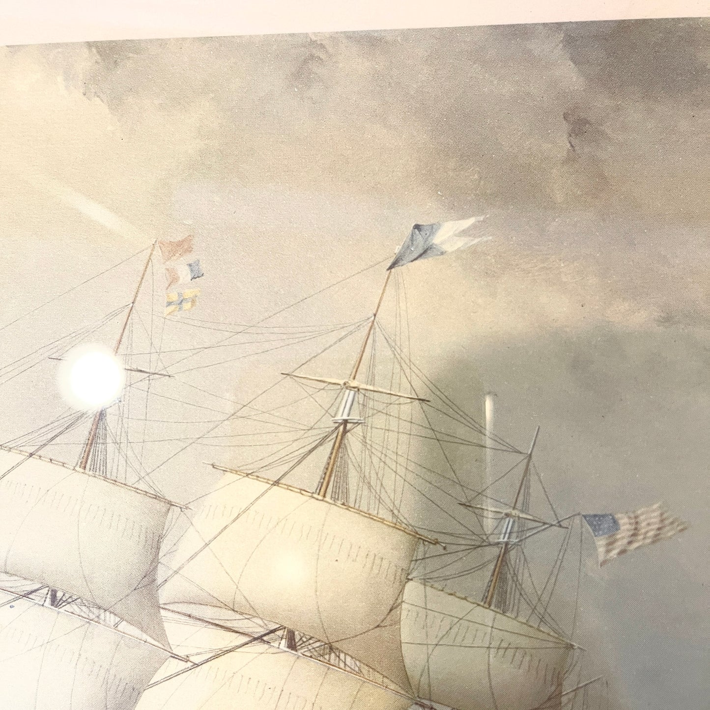 Vintage Sailing Ship Lithograph