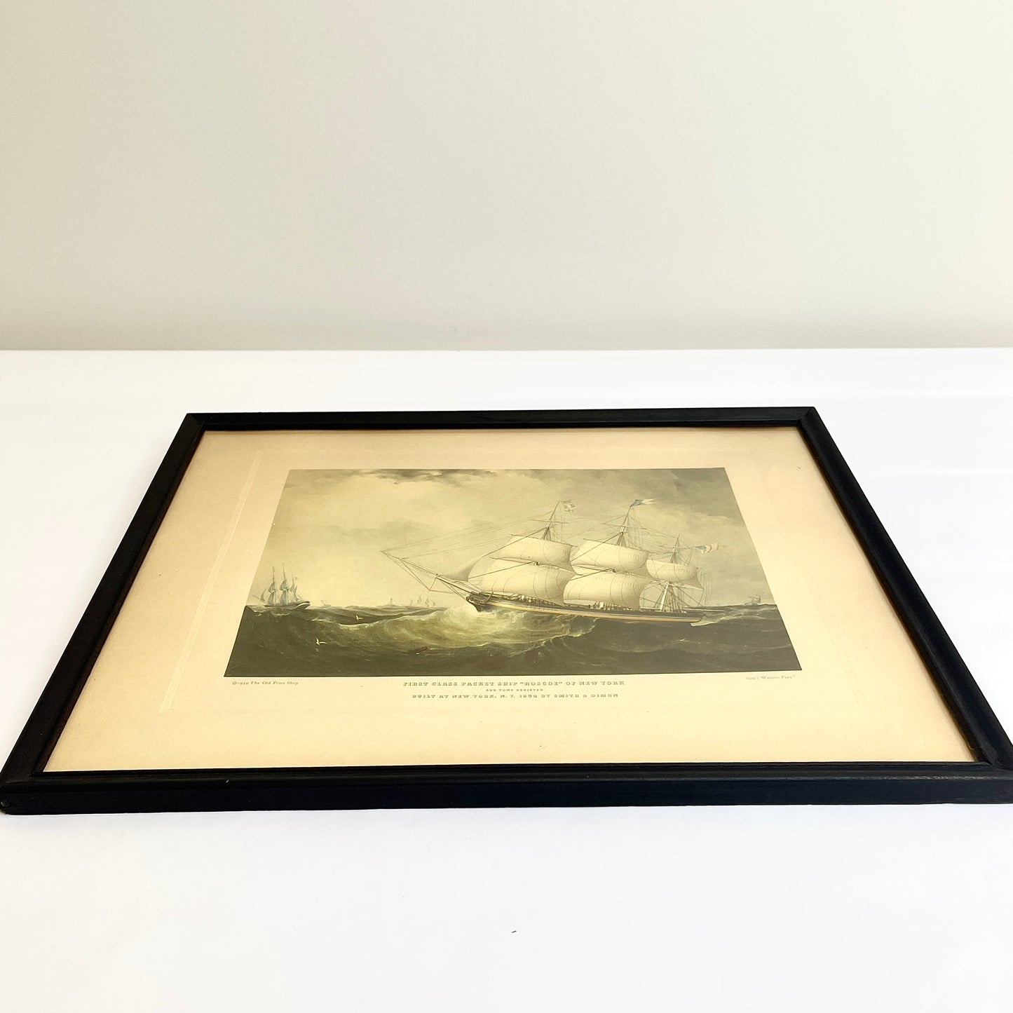 Vintage Sailing Ship Lithograph