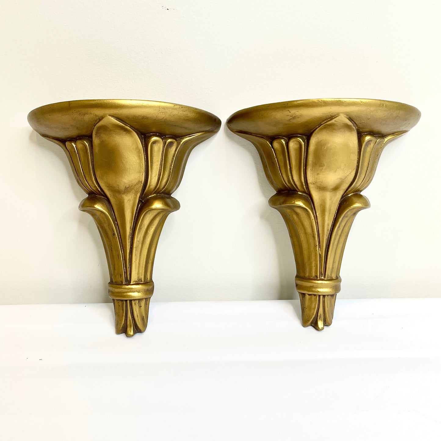 Gold Half Round Shelves