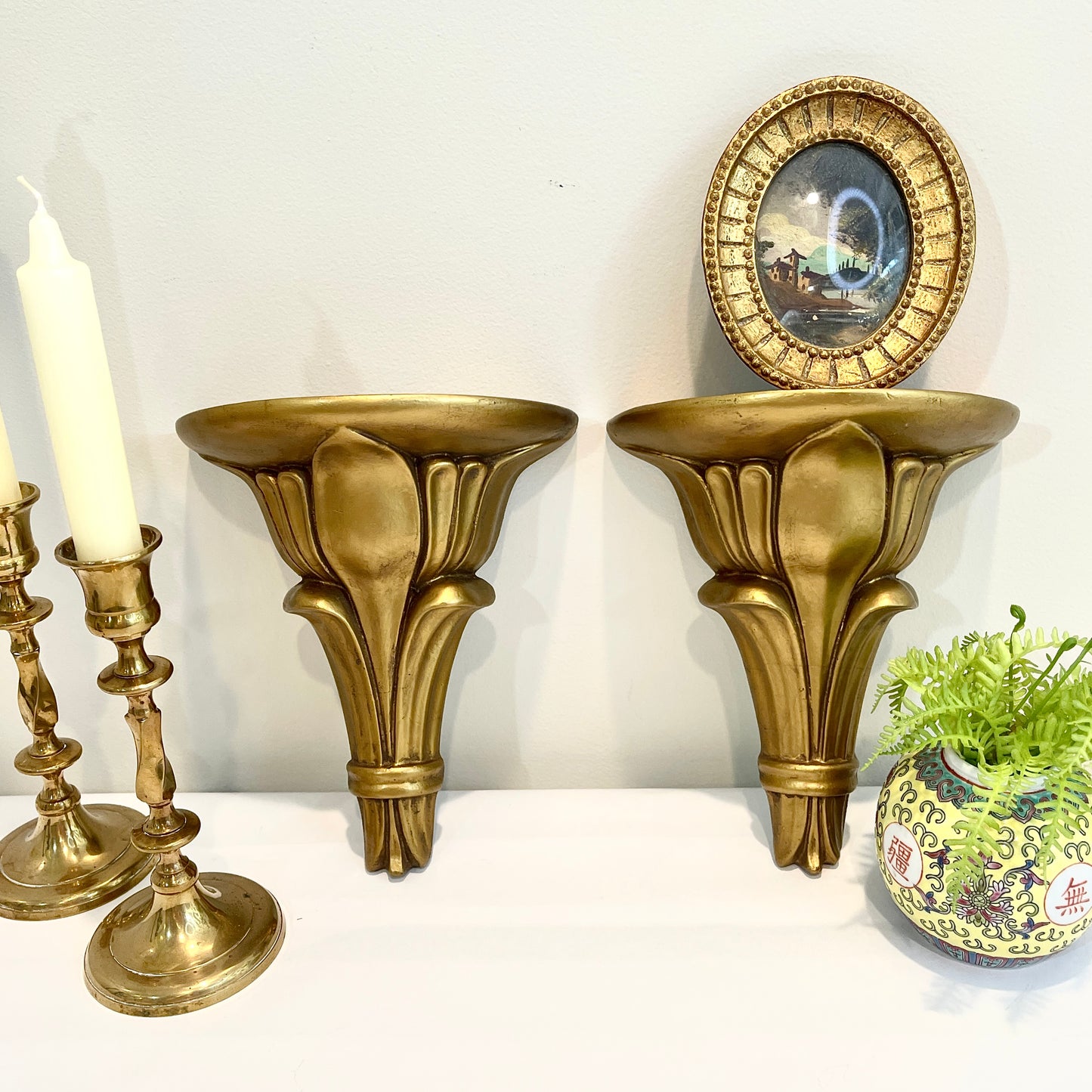 Gold Half Round Shelves