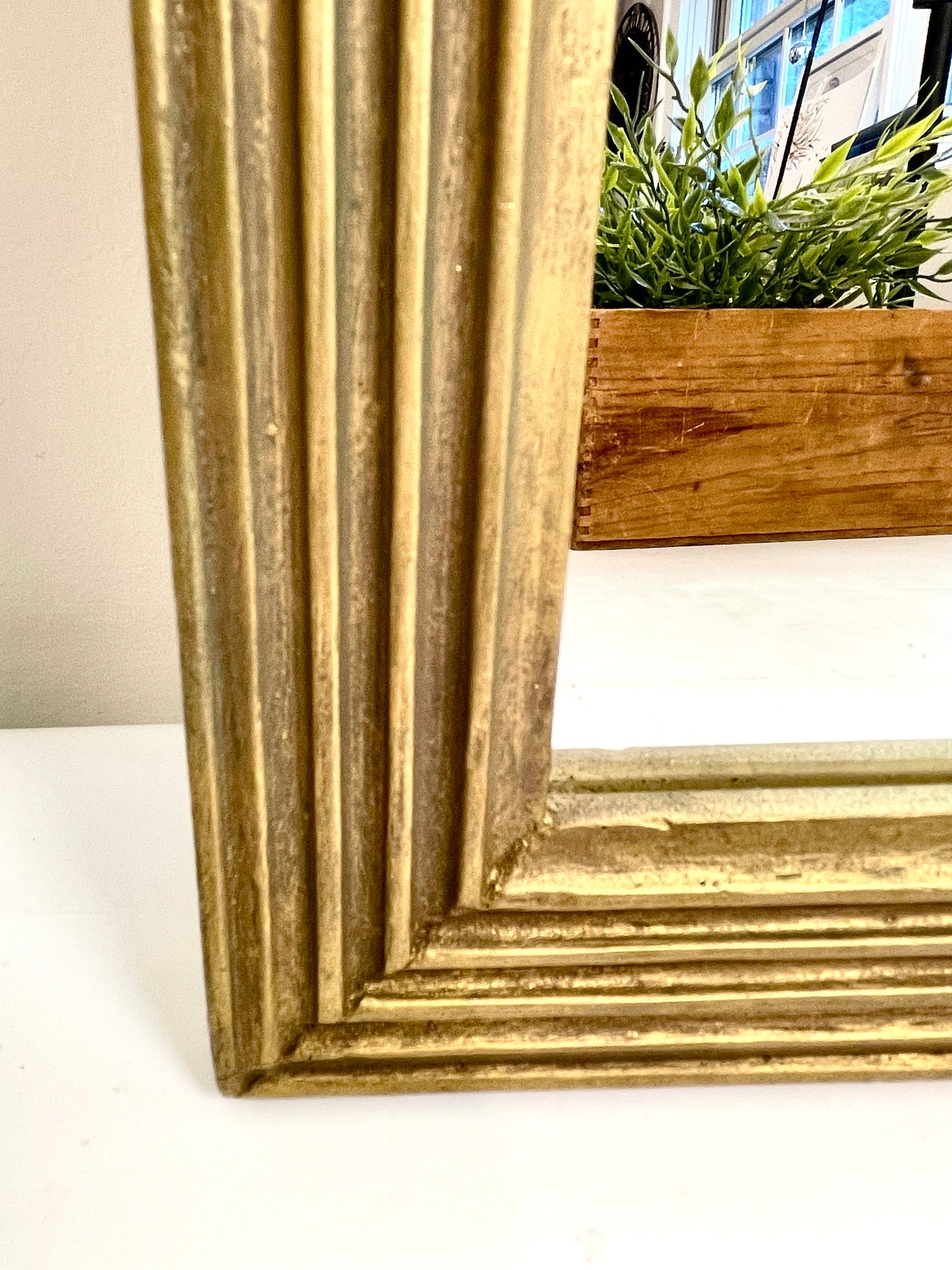 Vintage Trumeau Mirror with Fruit Still Life