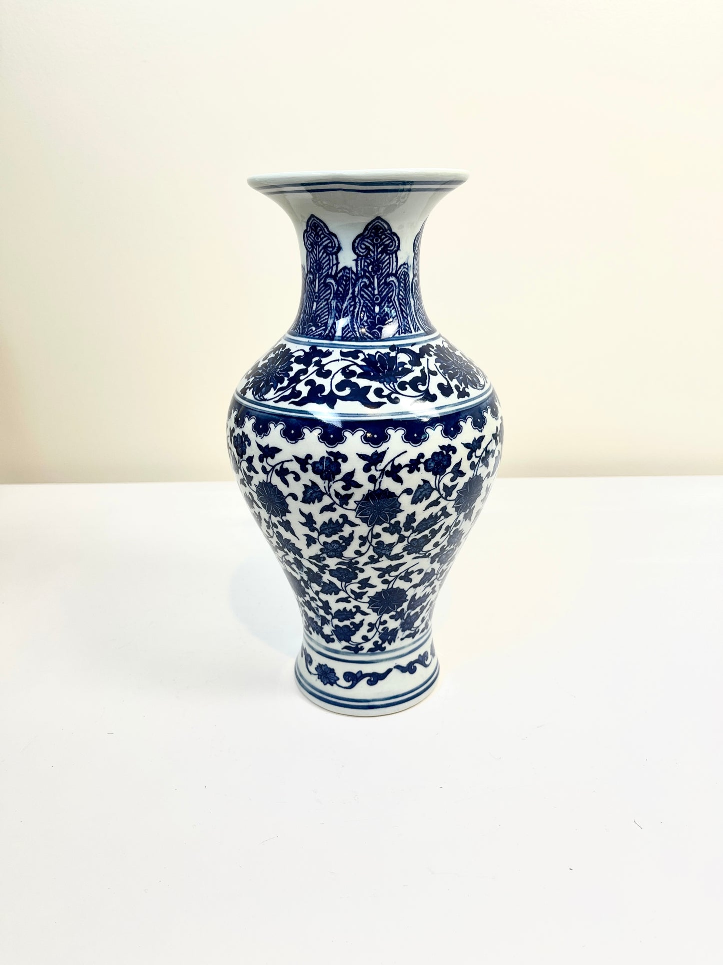 Vintage Vase, Blue and White