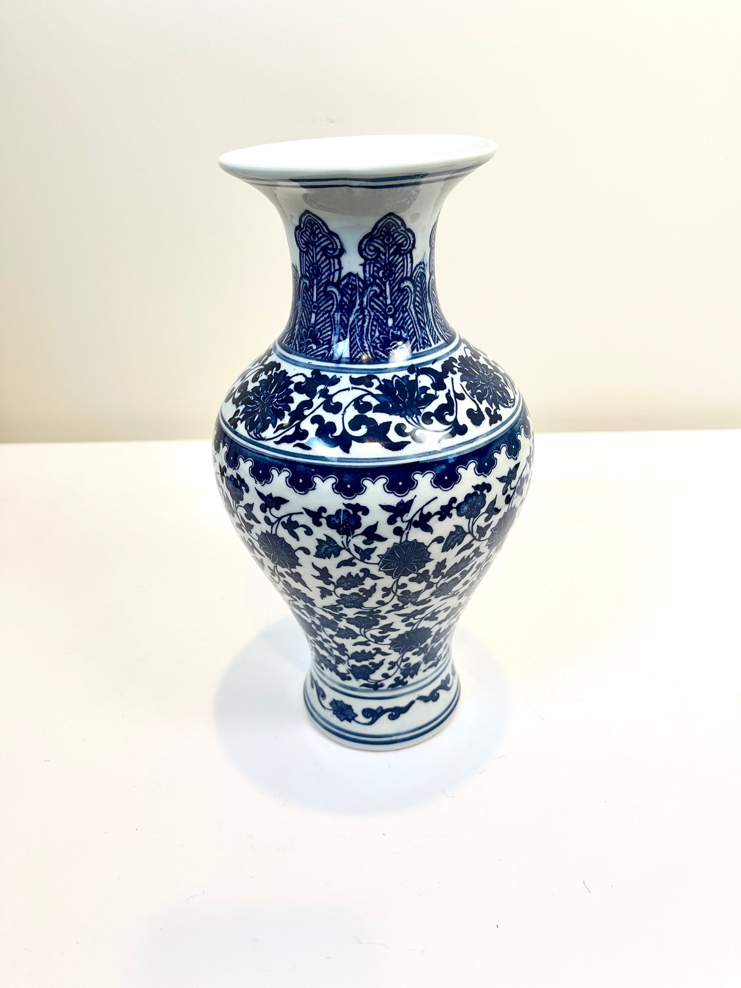 Vintage Vase, Blue and White