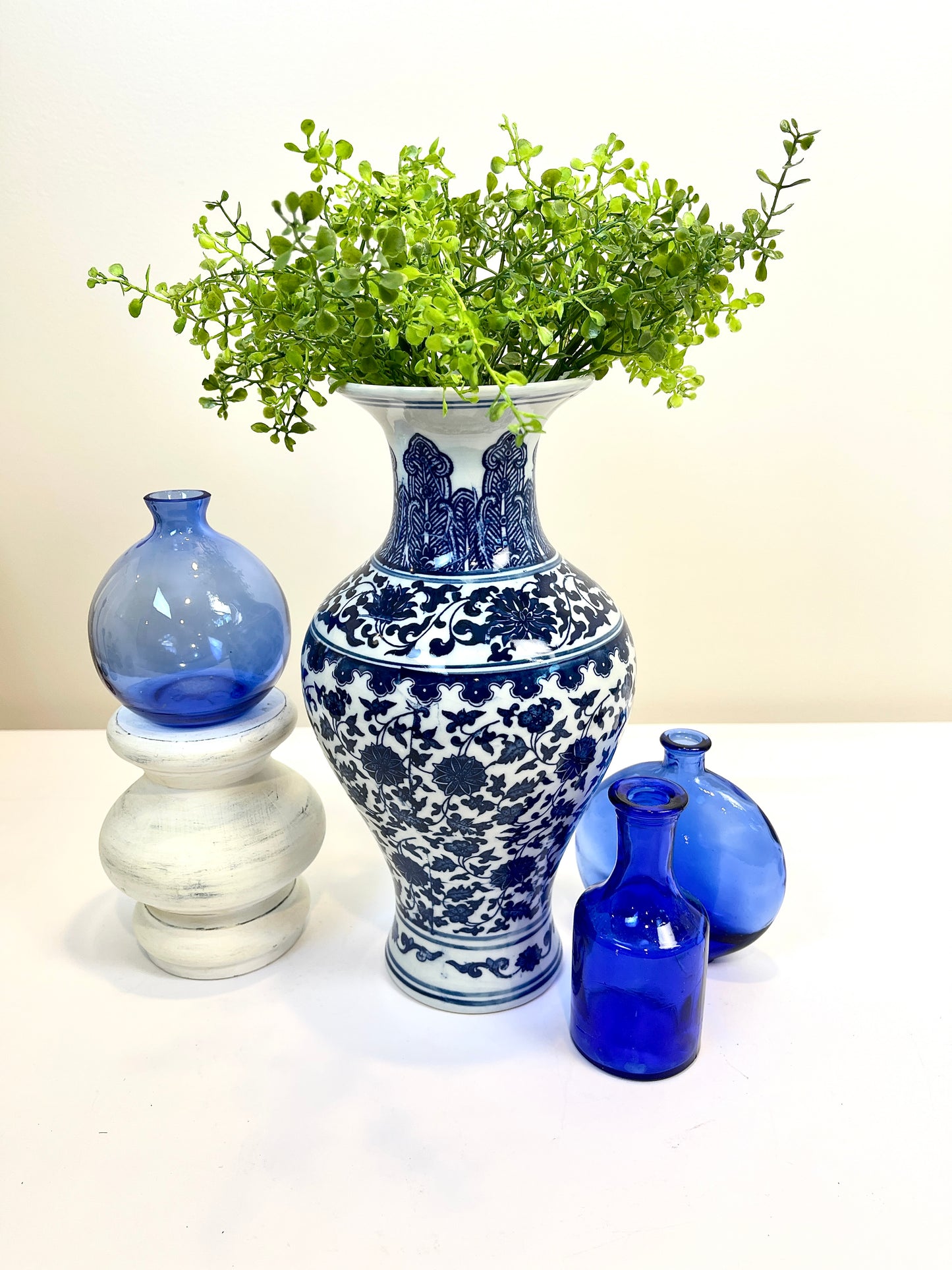 Vintage Vase, Blue and White