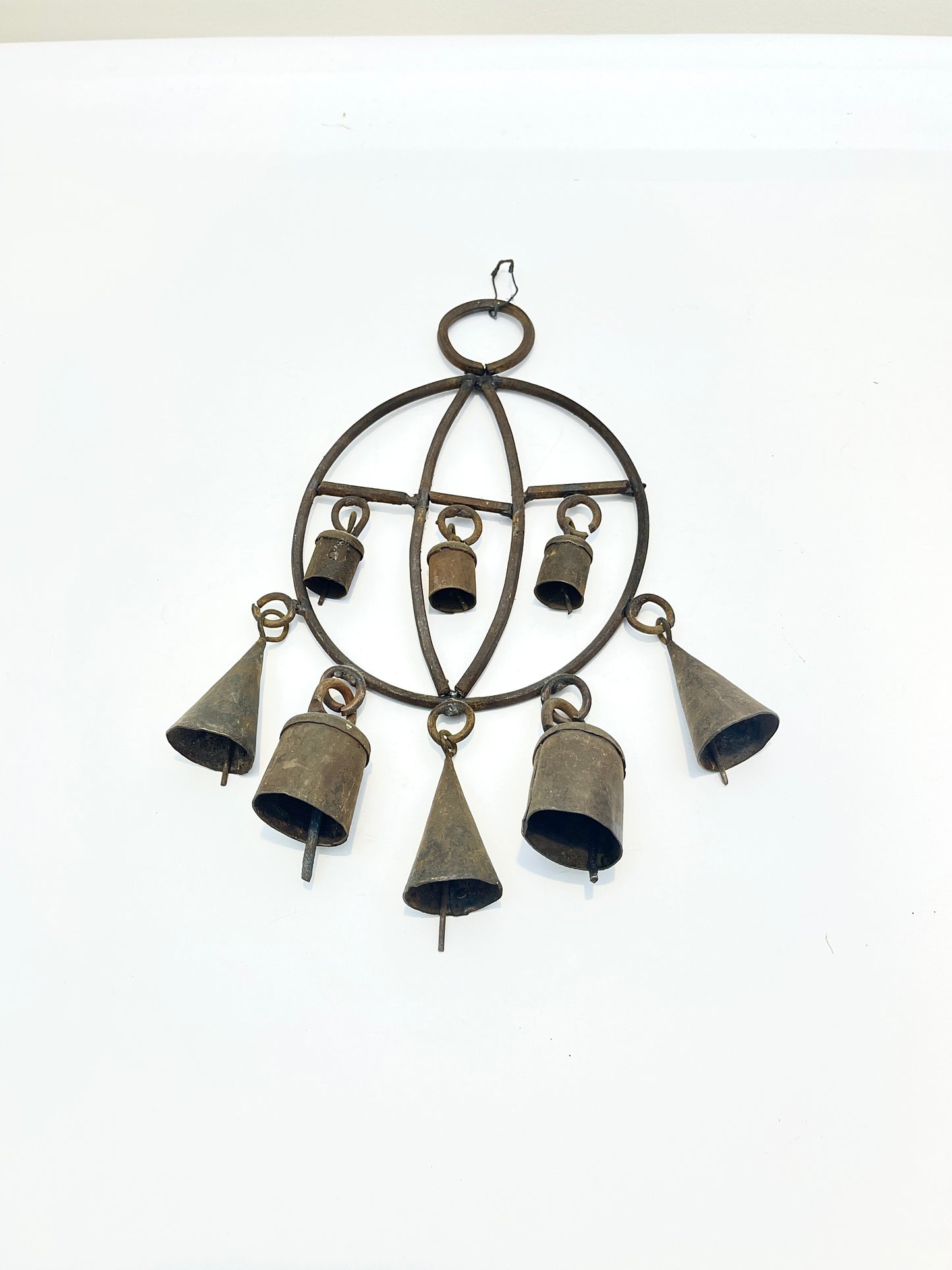 Vintage Wrought Iron Hanging Bells