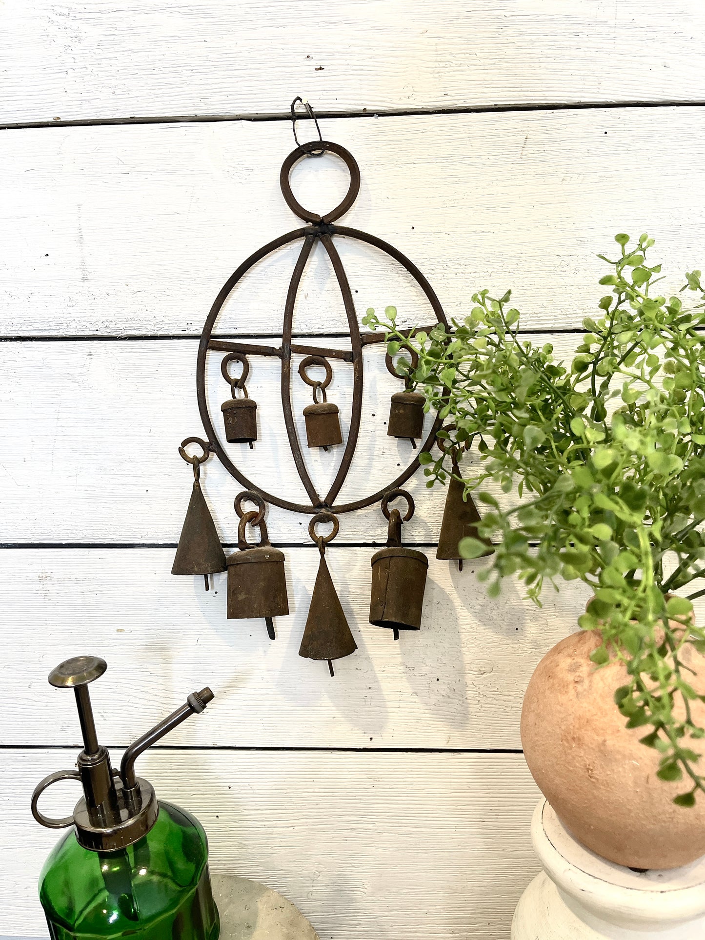 Vintage Wrought Iron Hanging Bells