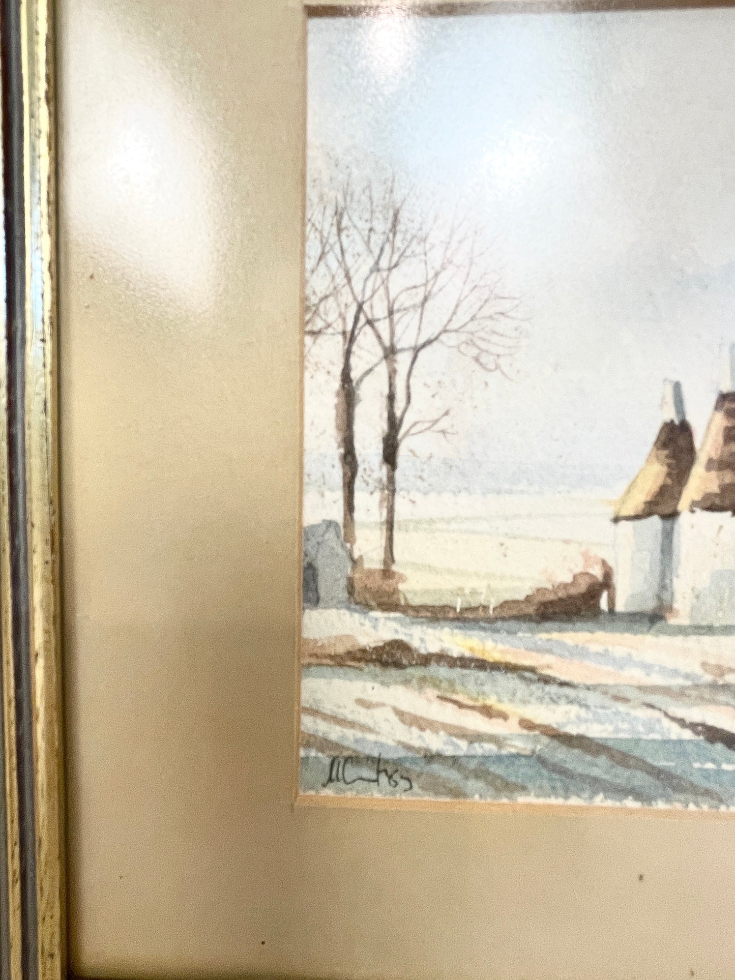 Original Signed and Framed Watercolor