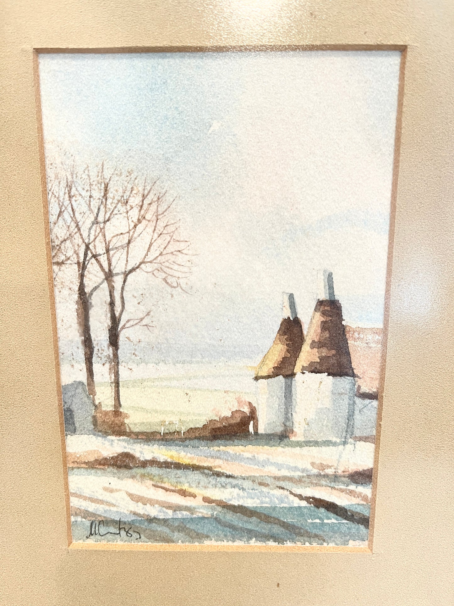 Original Signed and Framed Watercolor