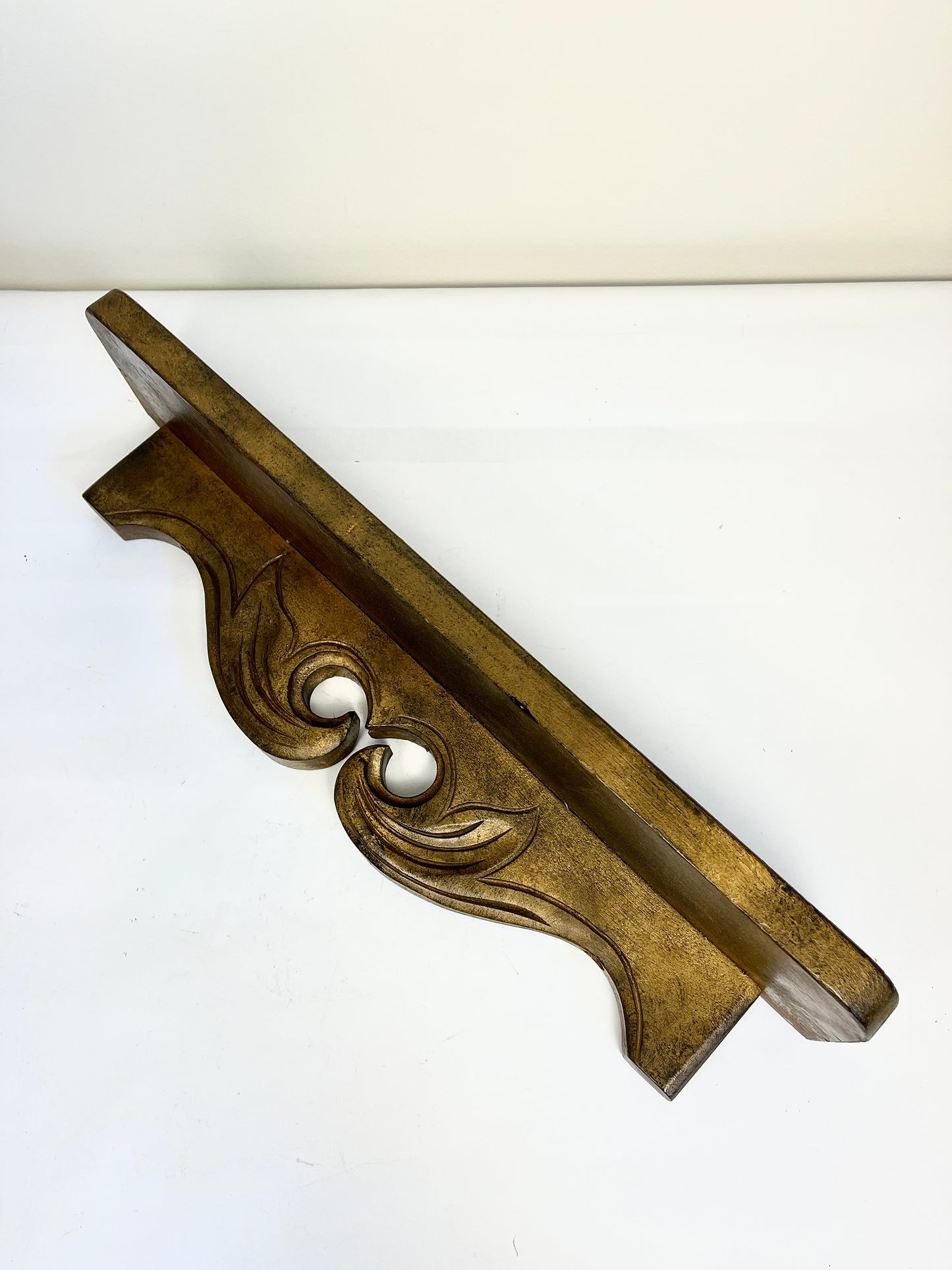 Vintage Carved Wood Shelf