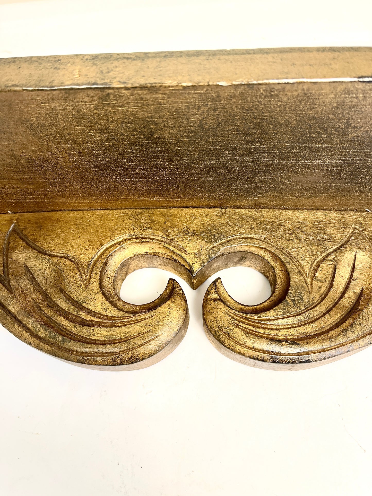 Vintage Carved Wood Shelf