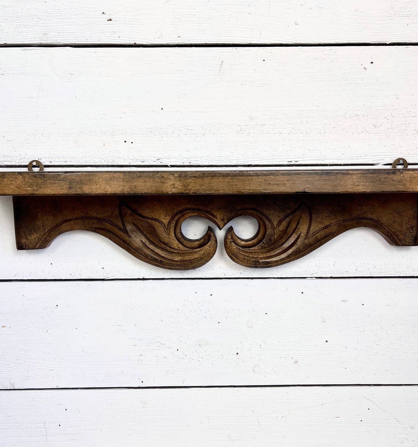 Vintage Carved Wood Shelf