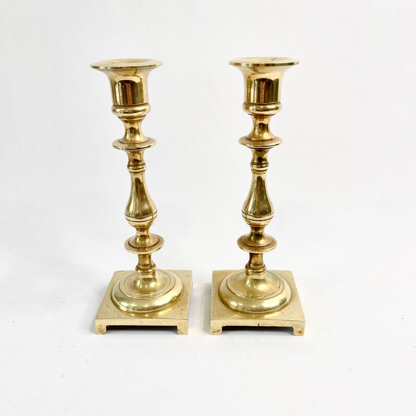 Vintage Brass Traditional Candlesticks