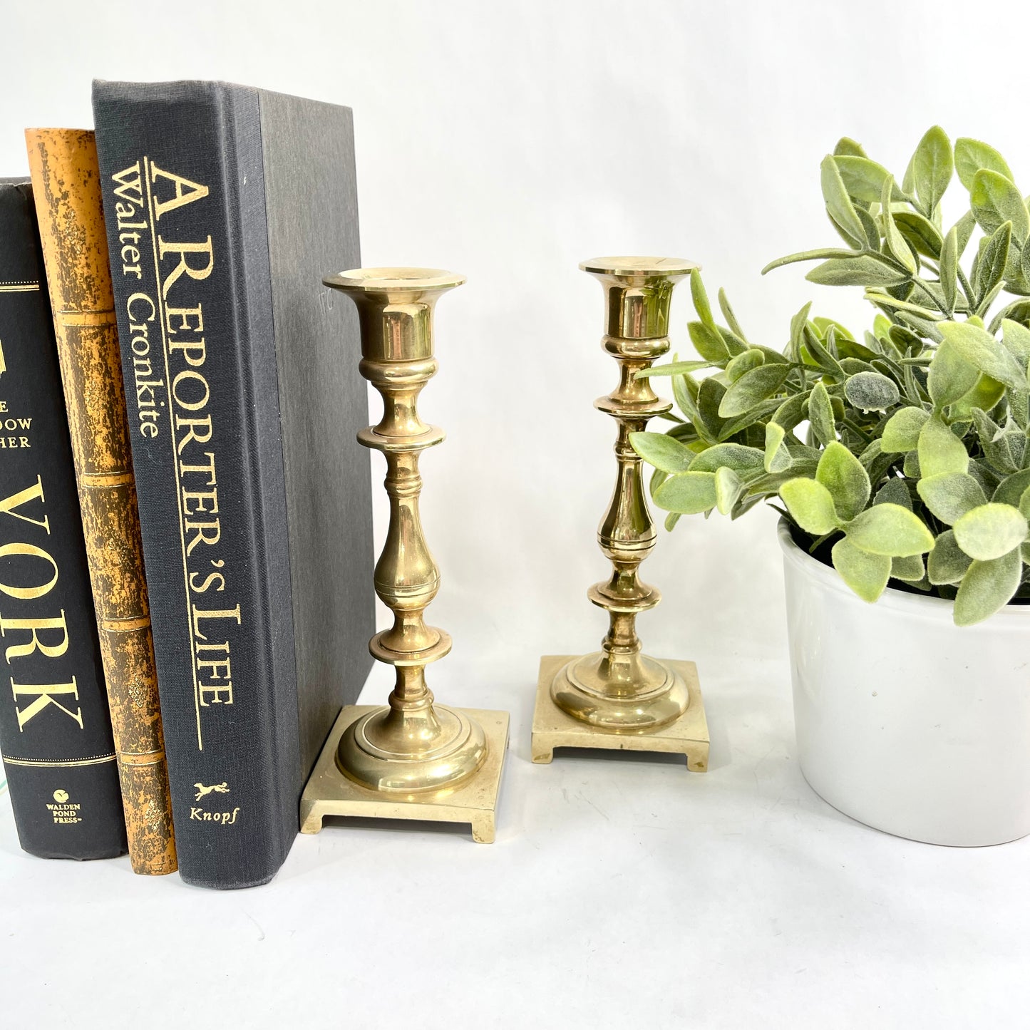 Vintage Brass Traditional Candlesticks