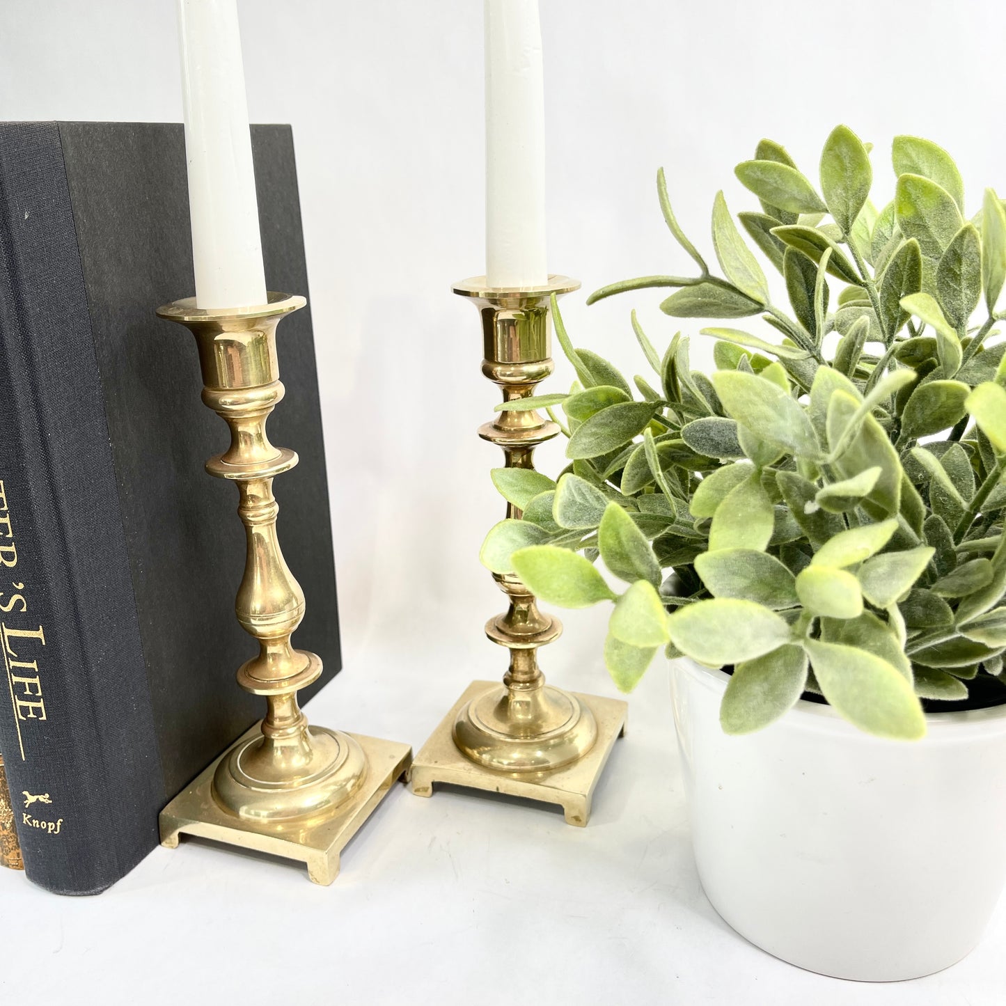 Vintage Brass Traditional Candlesticks