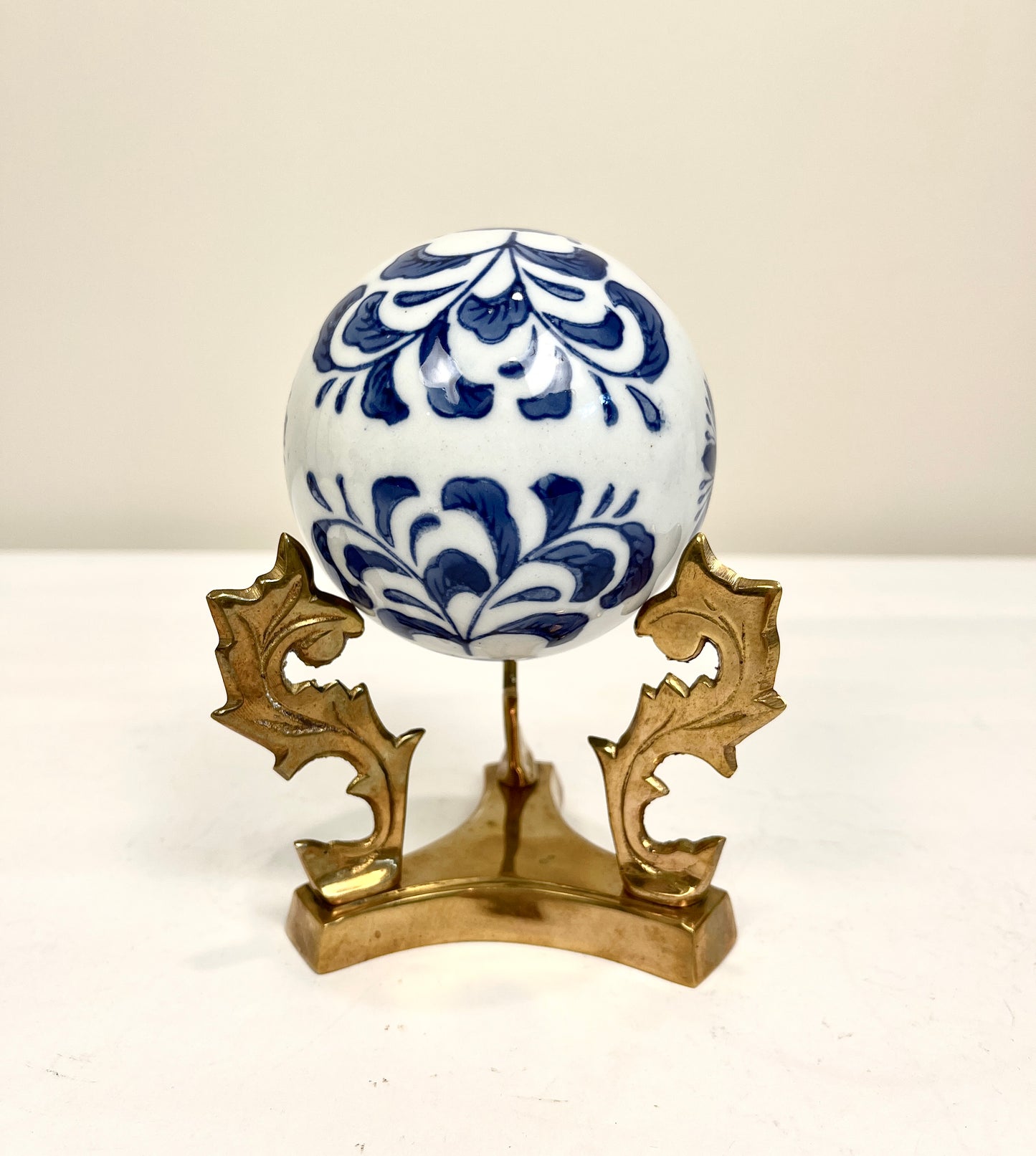 Vintage Ball on Brass Stand