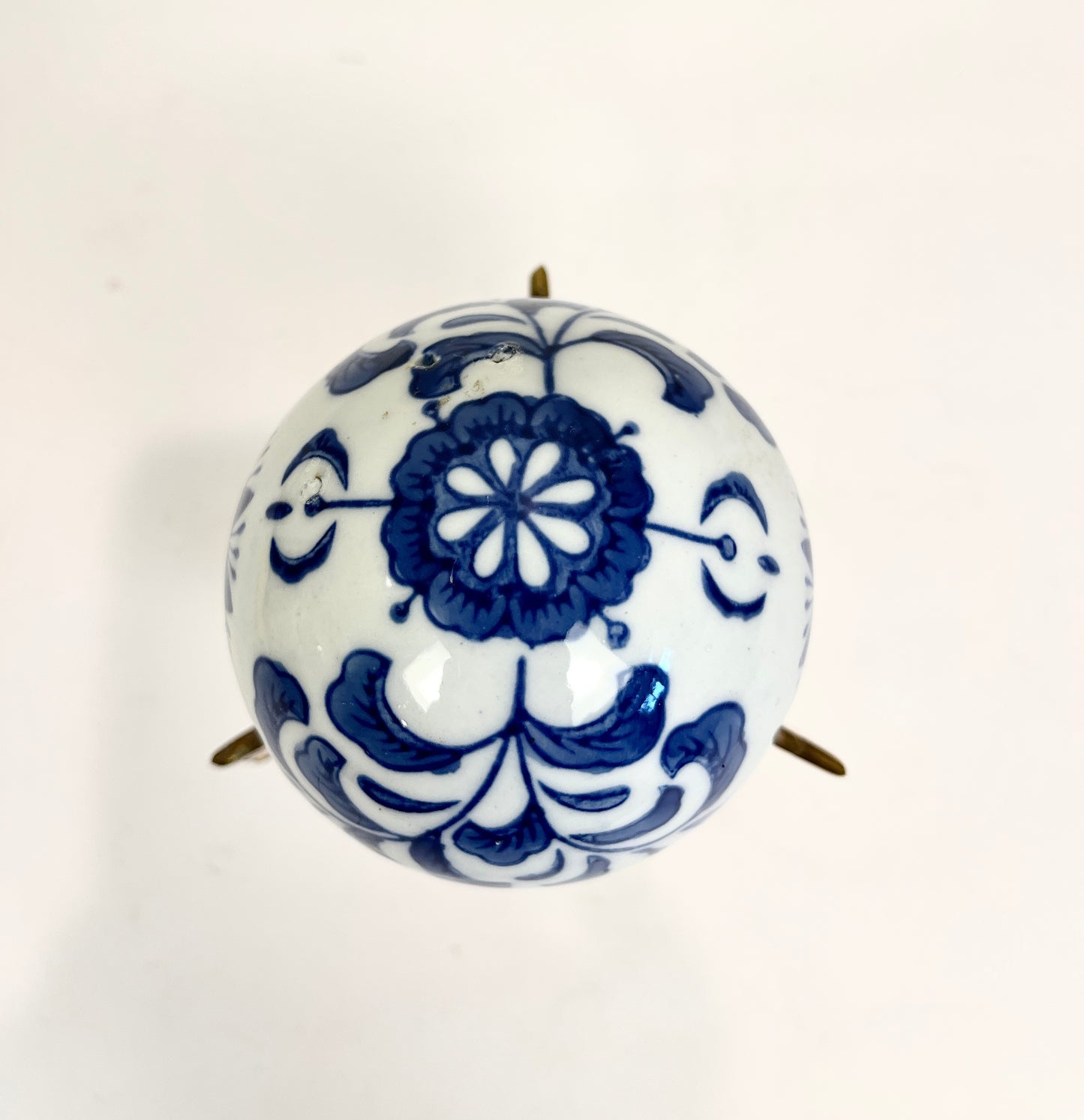 Vintage Ball on Brass Stand