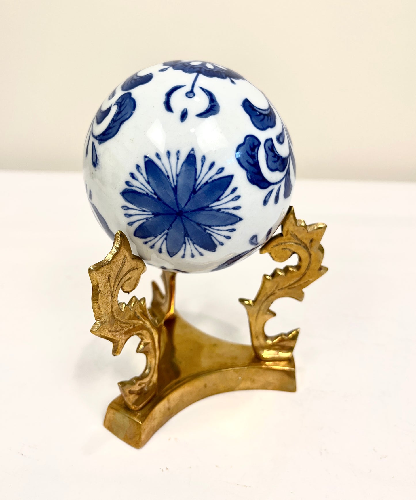 Vintage Ball on Brass Stand