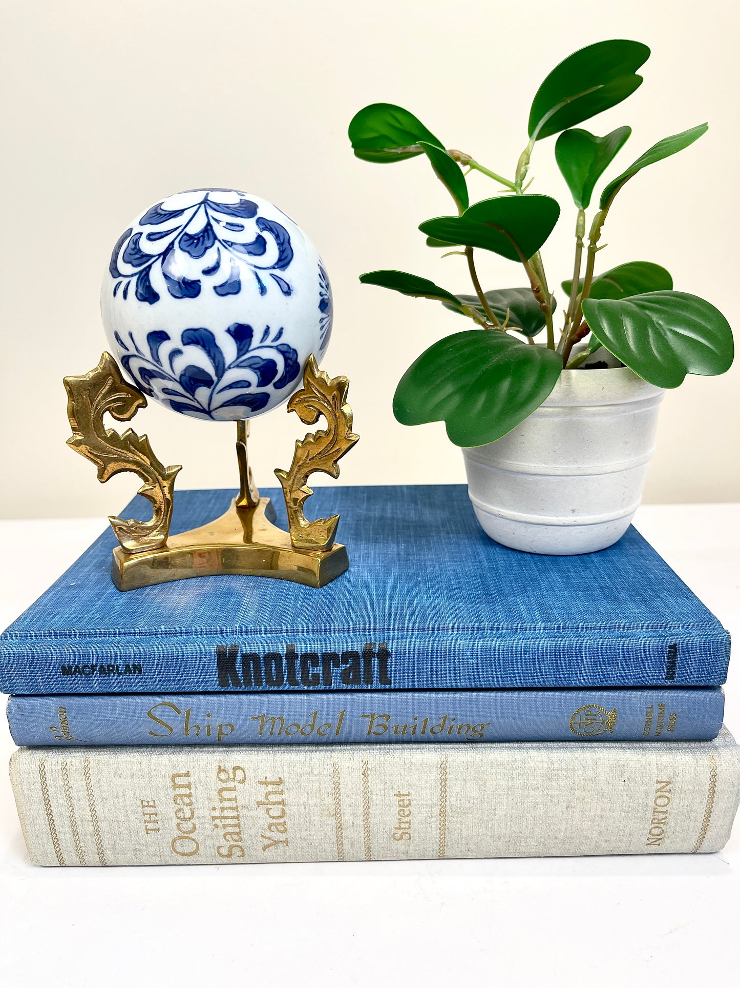 Vintage Ball on Brass Stand