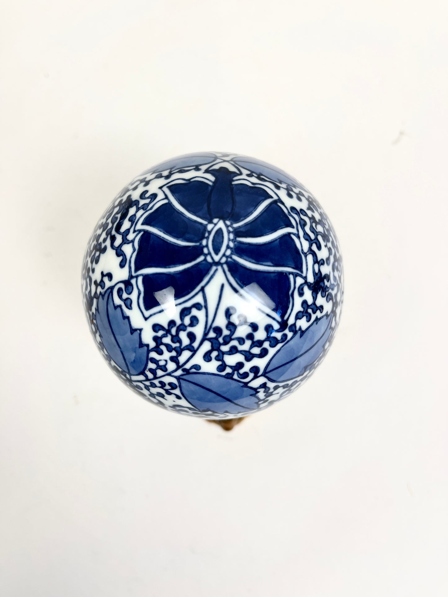 Vintage Ball on Brass Stand