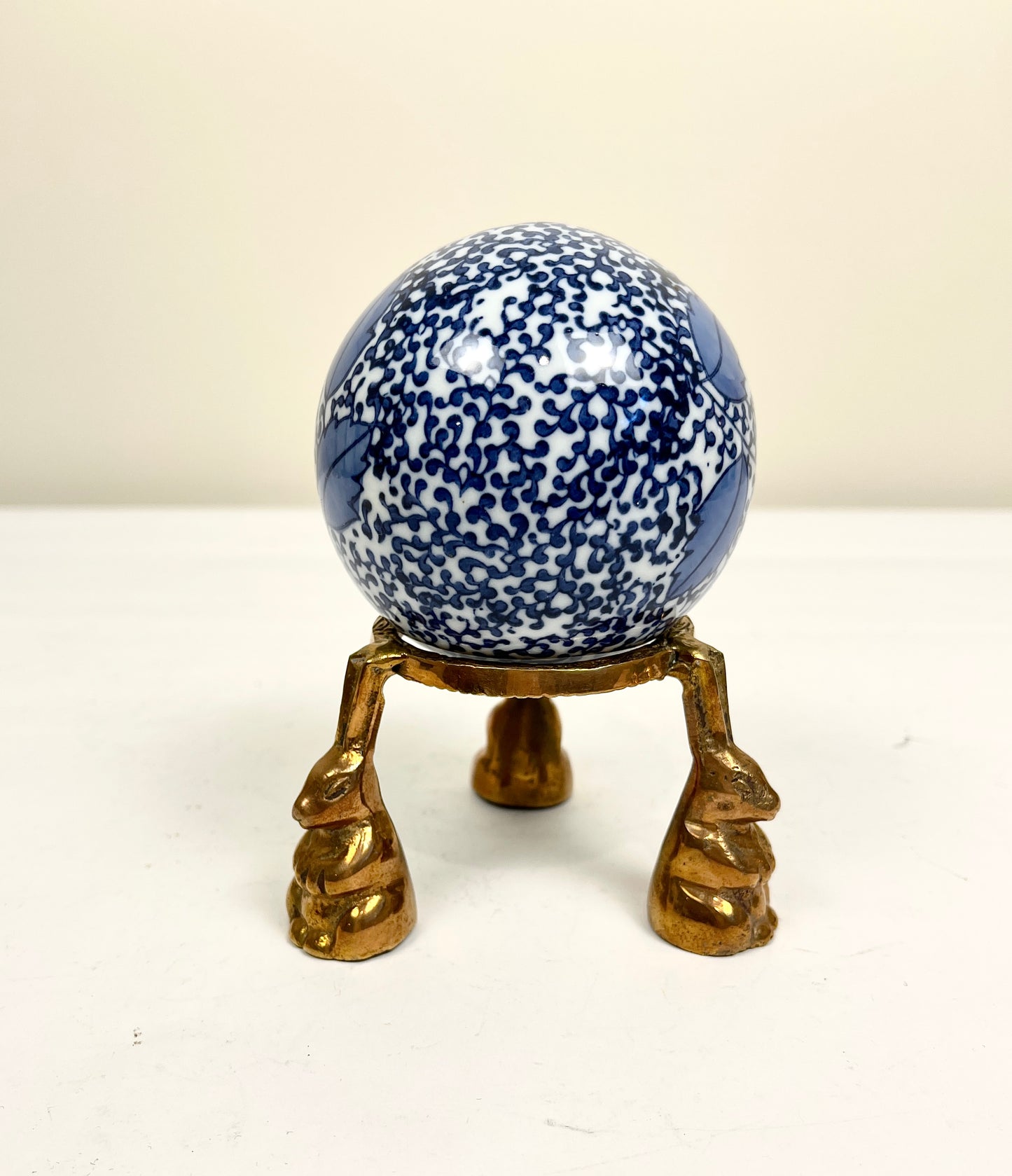 Vintage Ball on Brass Stand
