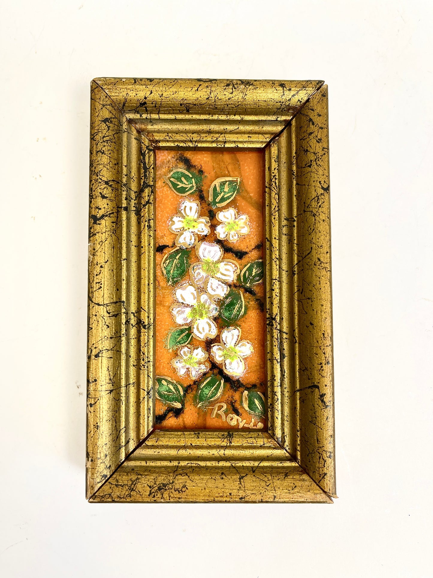 Vintage Enamel on Copper with Small Easel