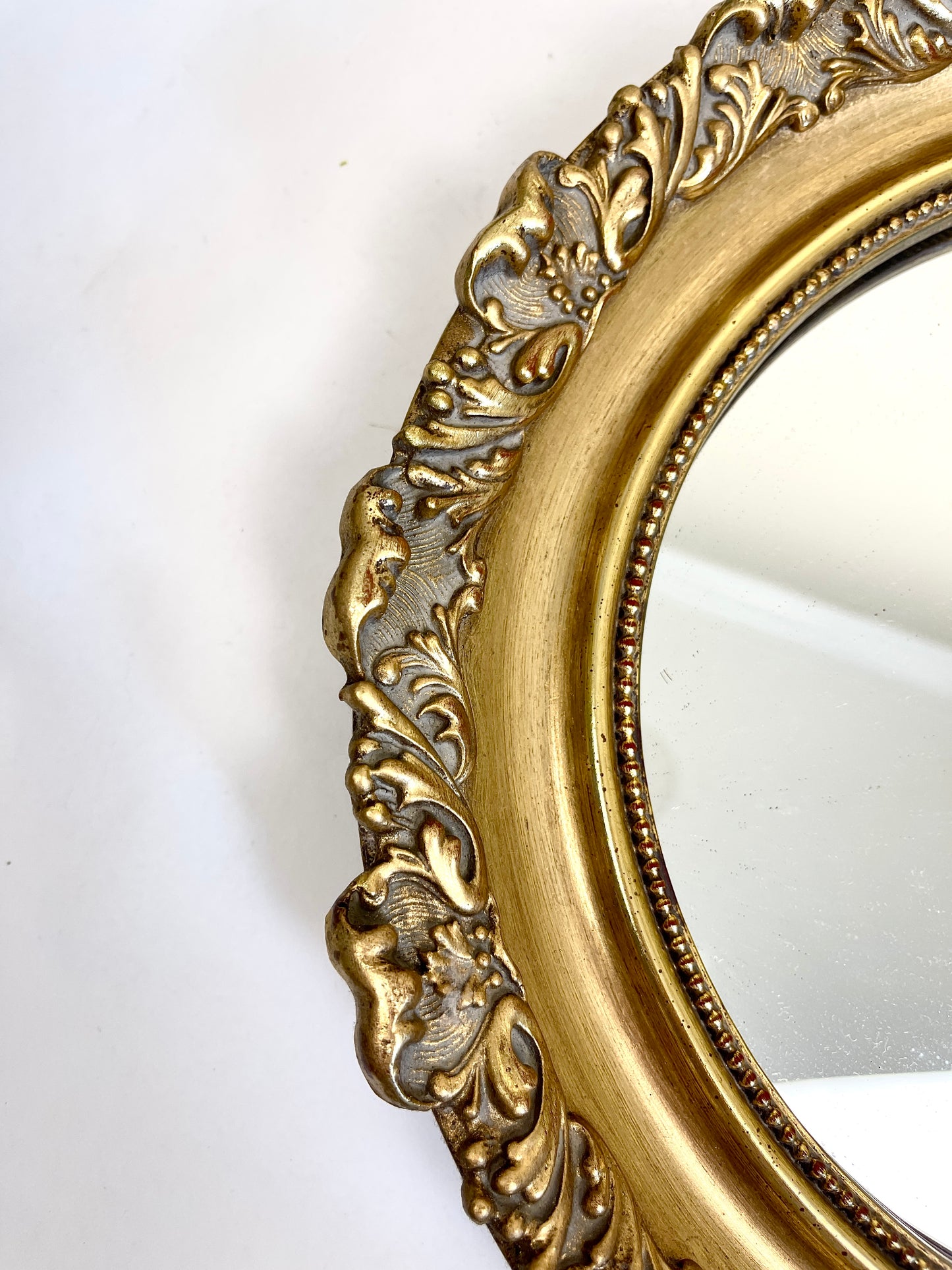 Gold Ornate Round Mirror