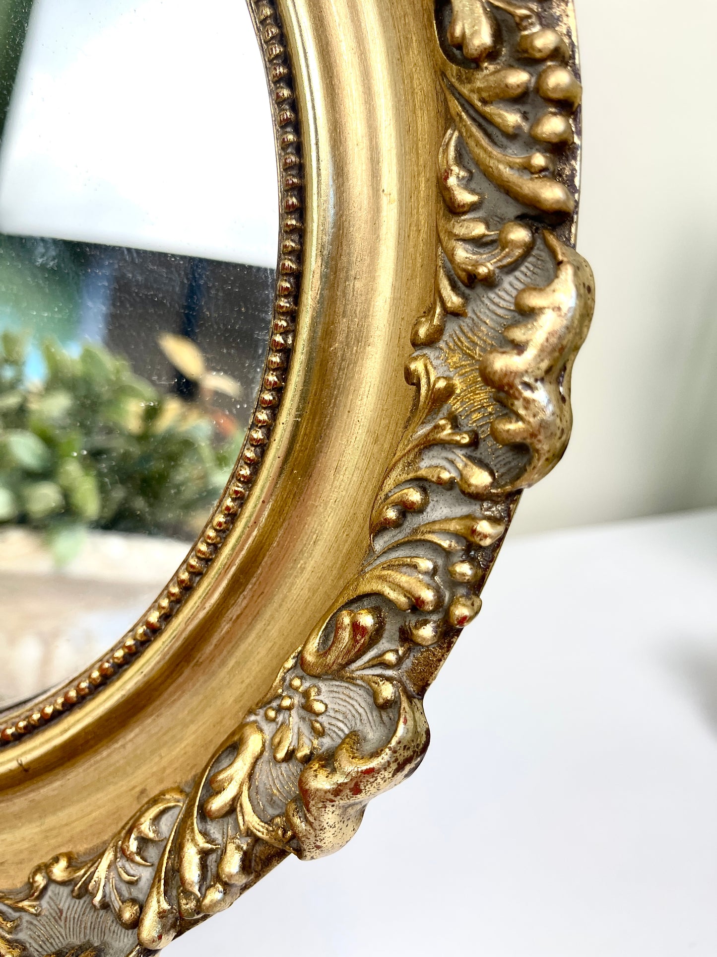 Gold Ornate Round Mirror