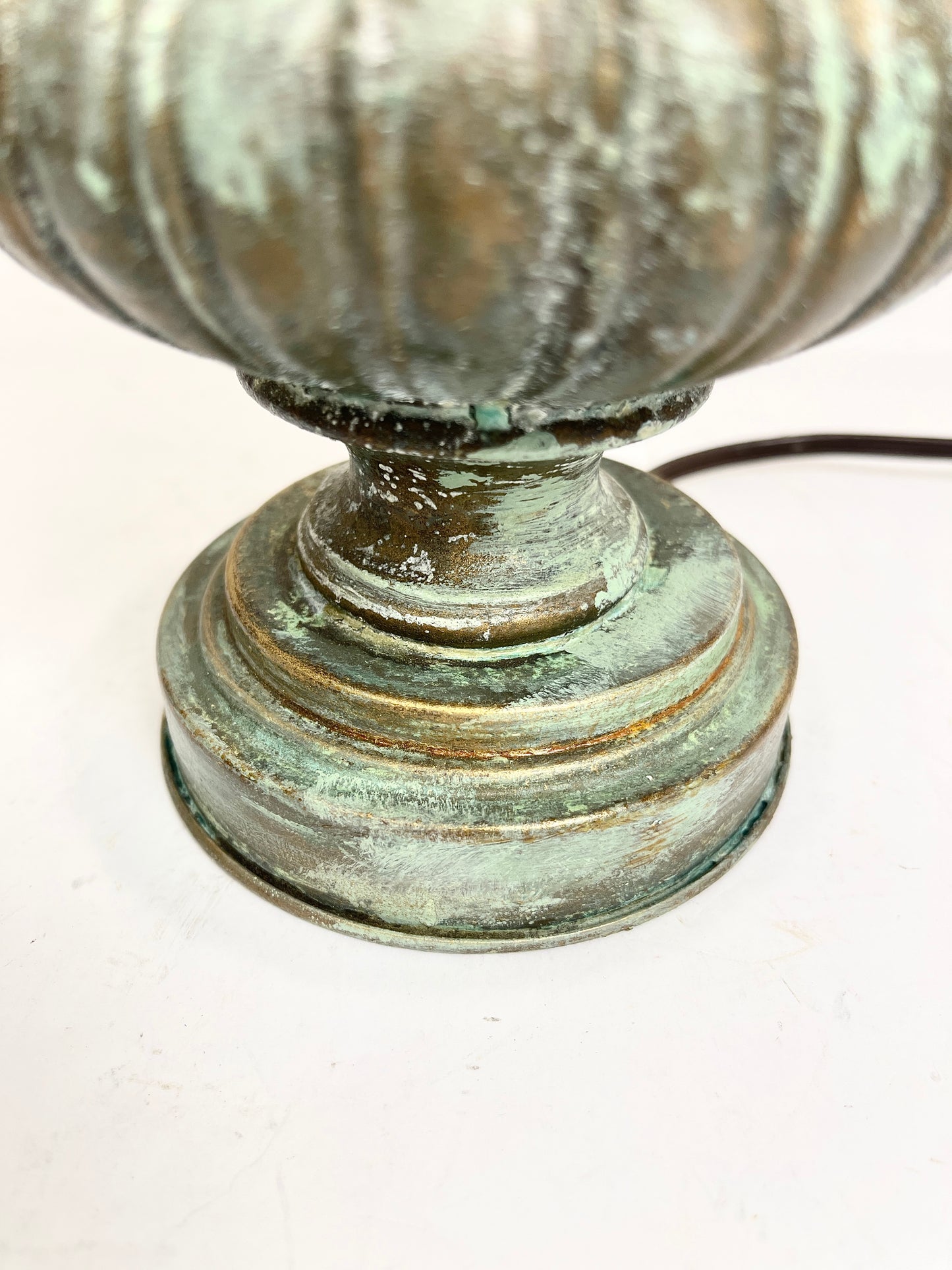 Vintage Ornate Verdigris Lamp