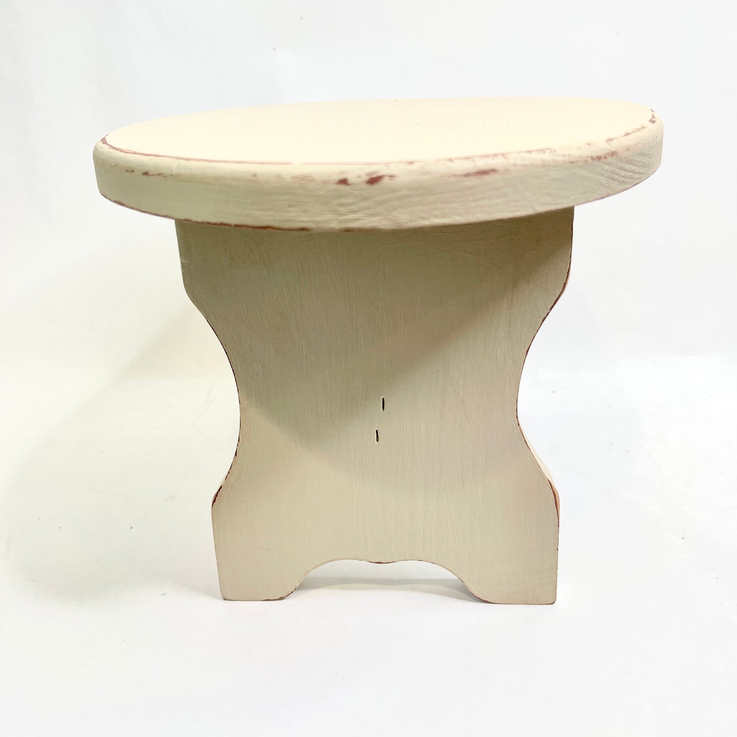 Vintage Oval White Stool