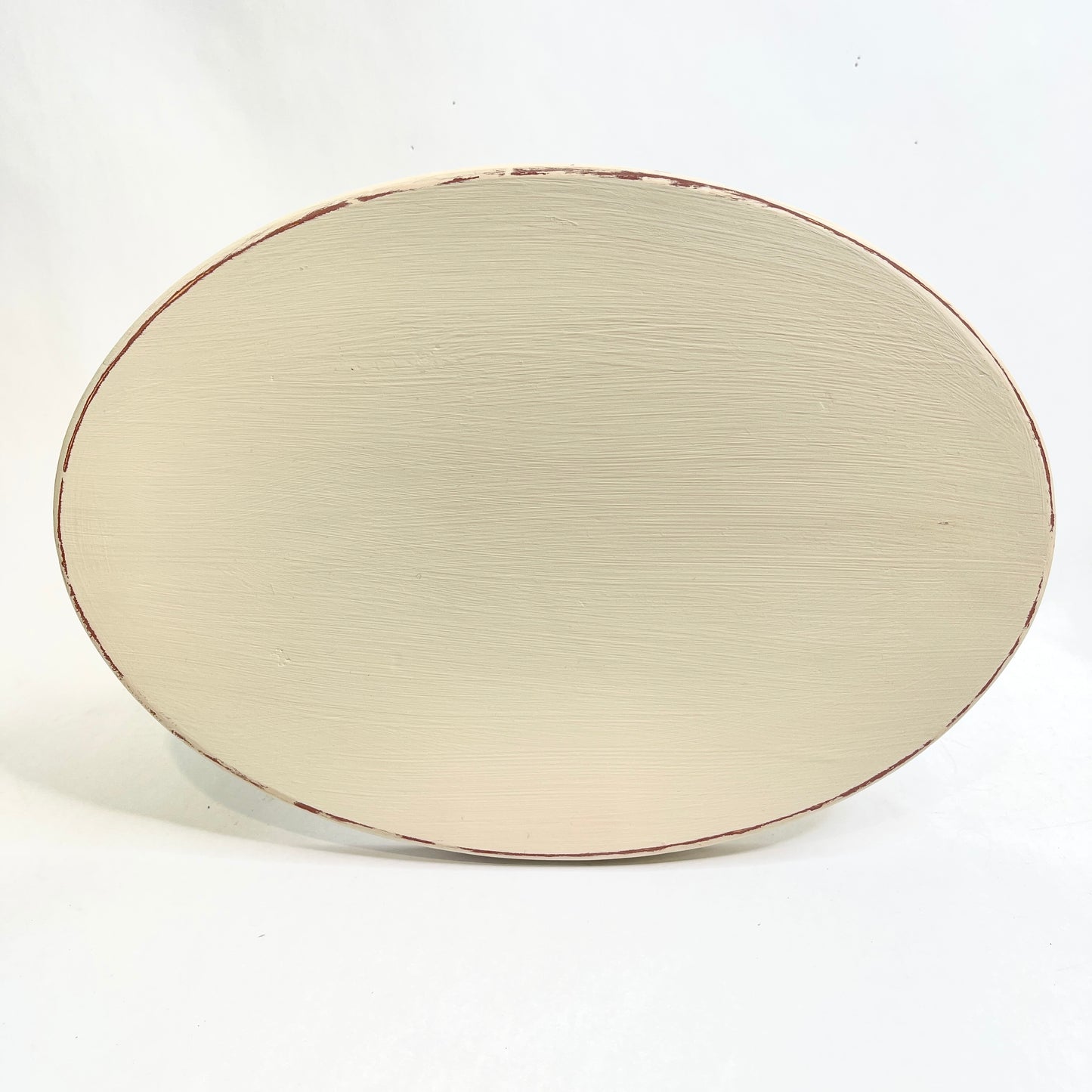 Vintage Oval White Stool