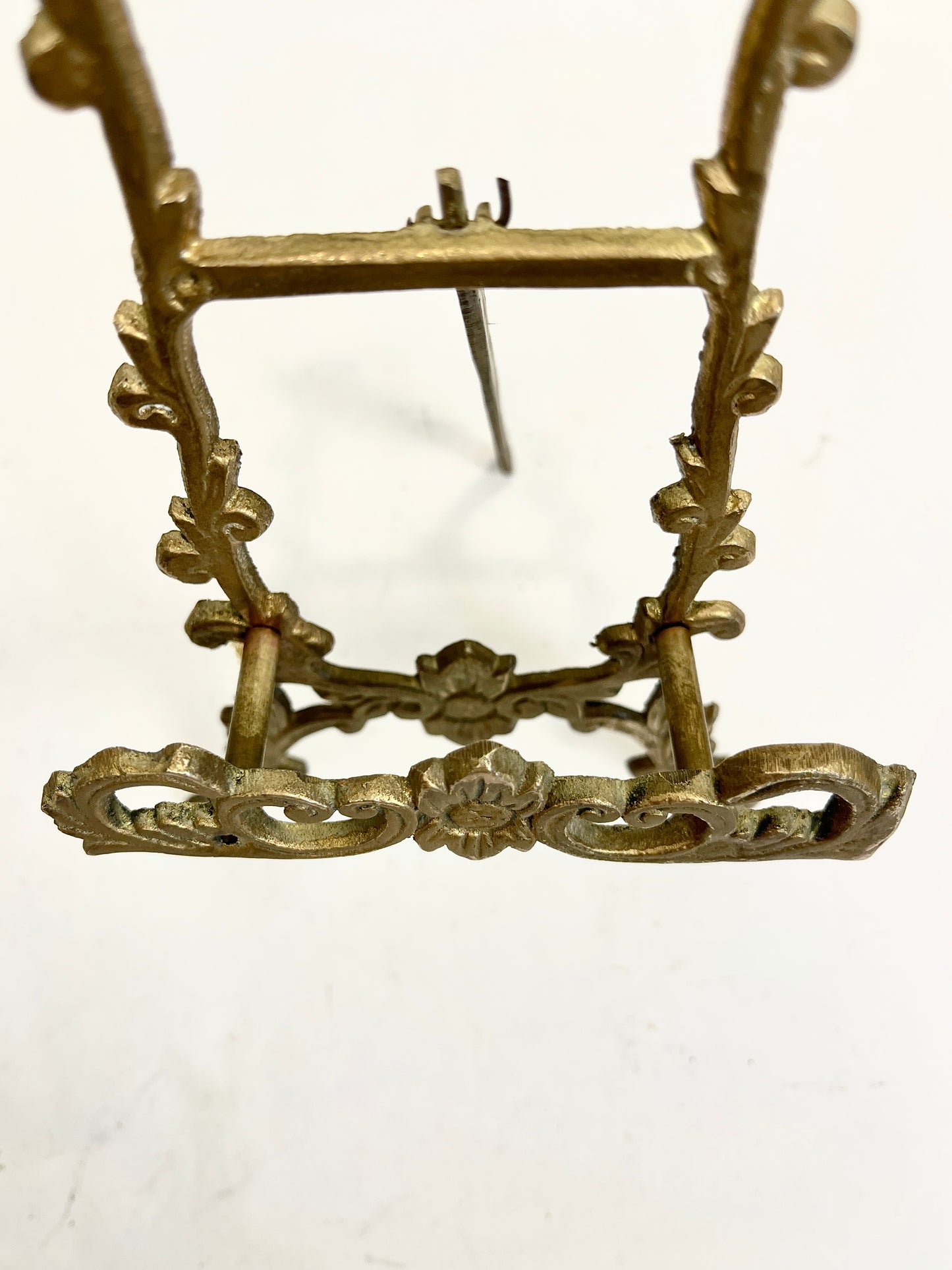 Vintage Brass Folding Ornate Easel