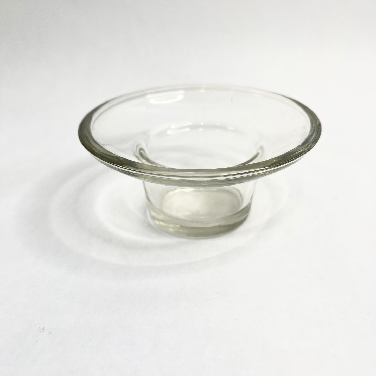 Vintage Brass and Glass Art Deco Style Tea Light Holder