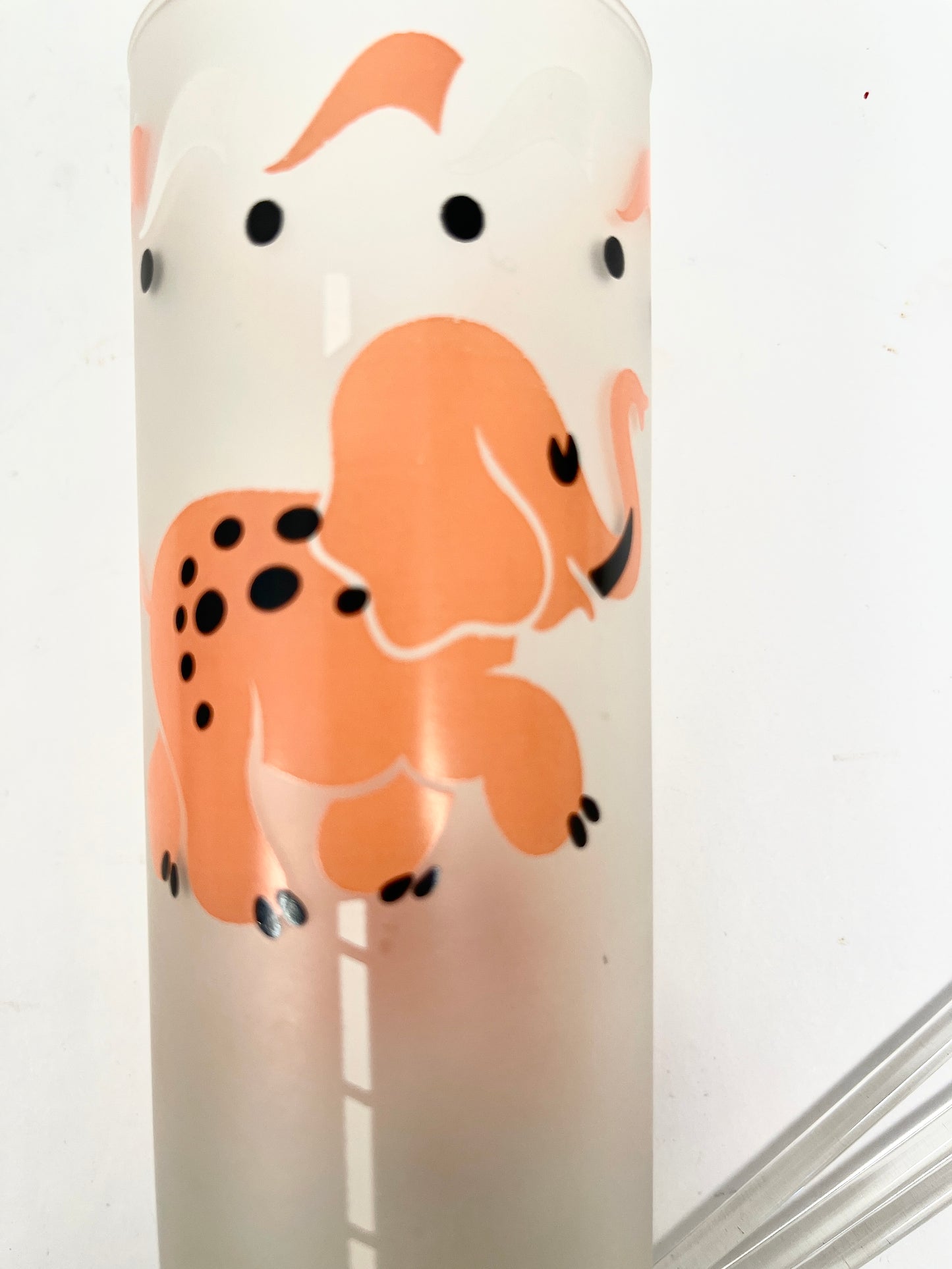 Vintage Libbey Frosted Carousel Glass Set