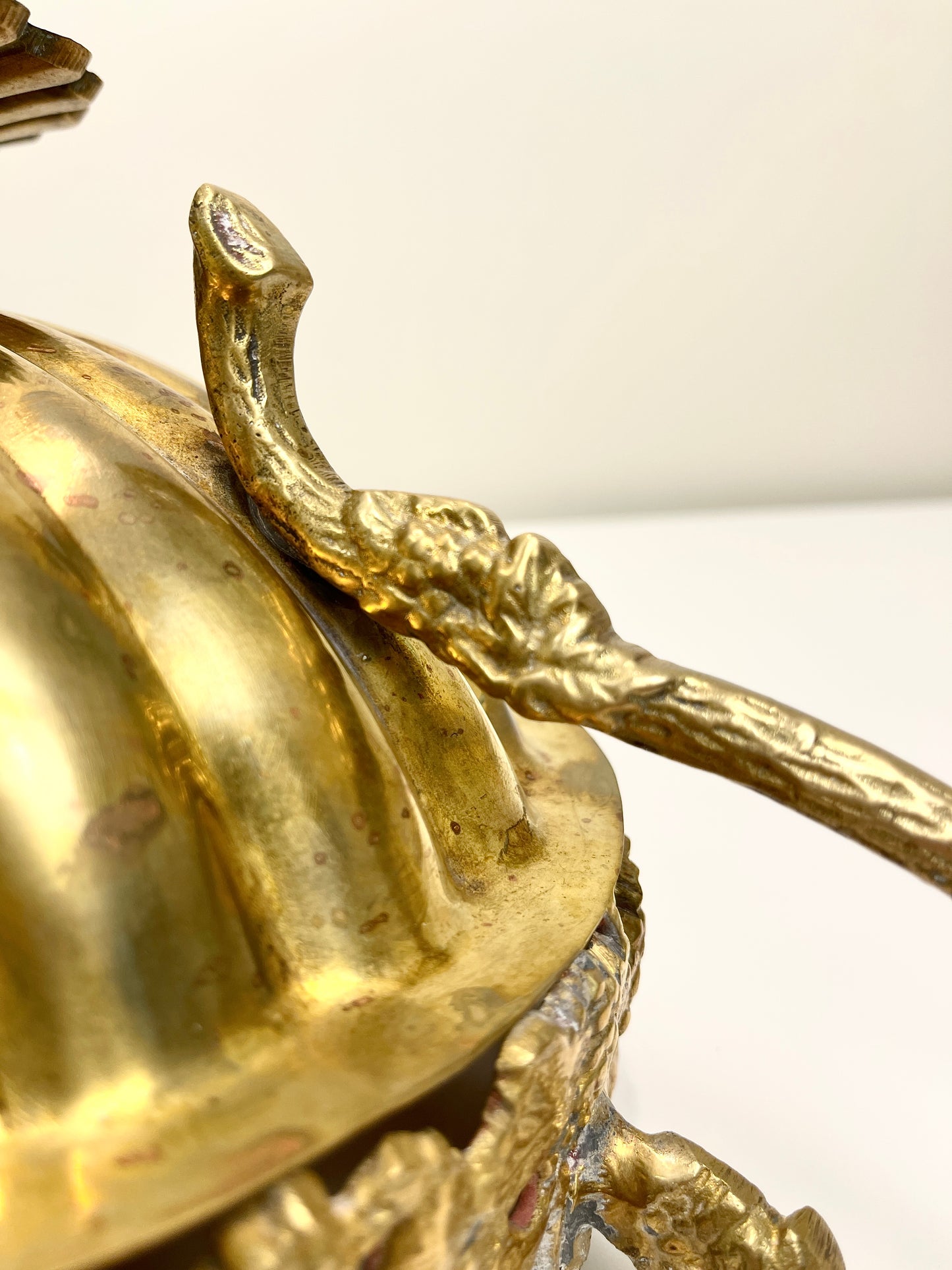 Vintage Brass Oval Bowl