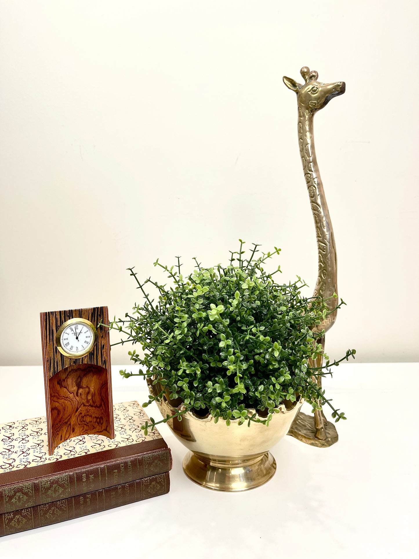 Vintage Brass Scalloped Edge Bowl