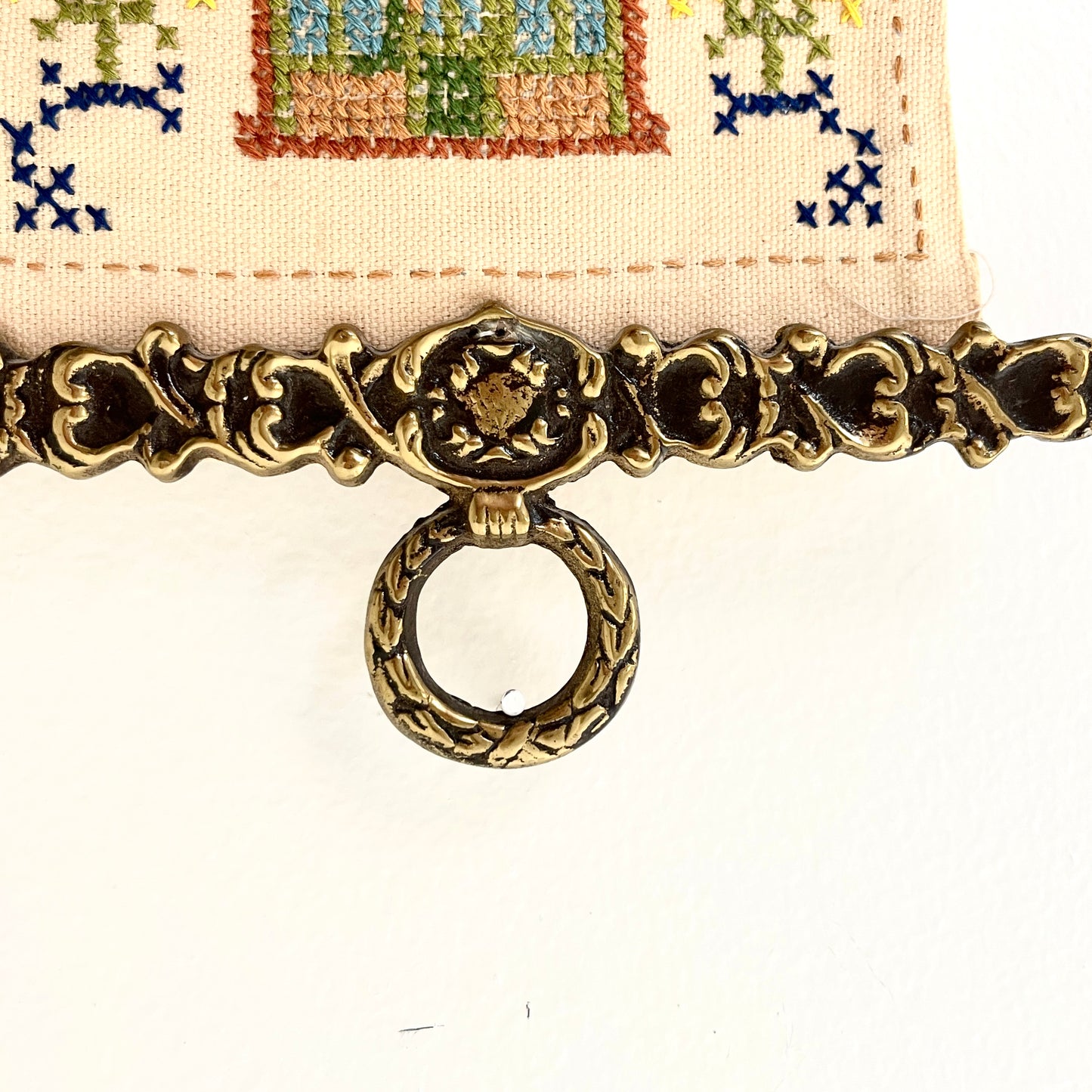 Vintage Cross Stitch Bell Pull