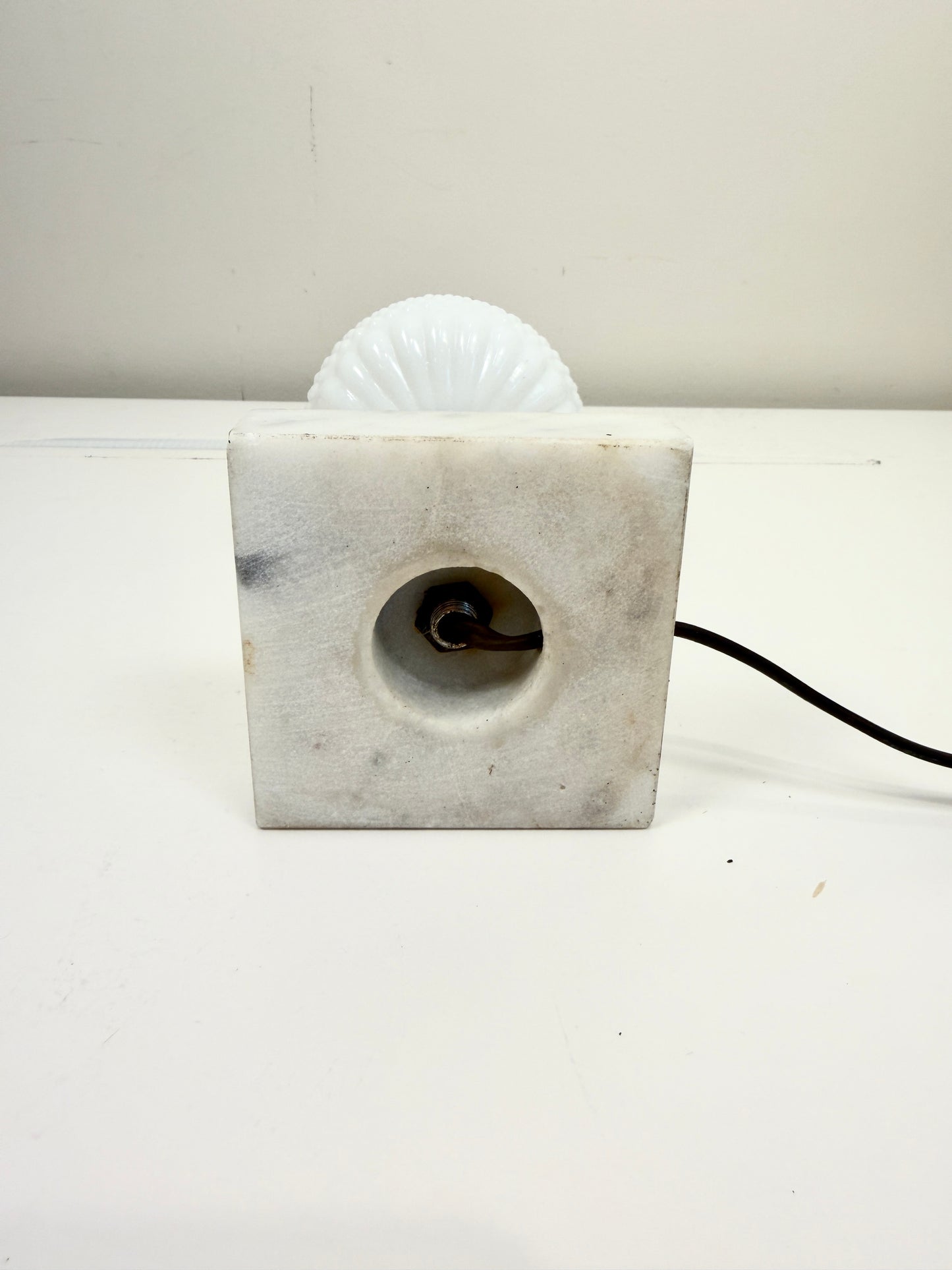 Vintage Hobnail and Brass Lamp