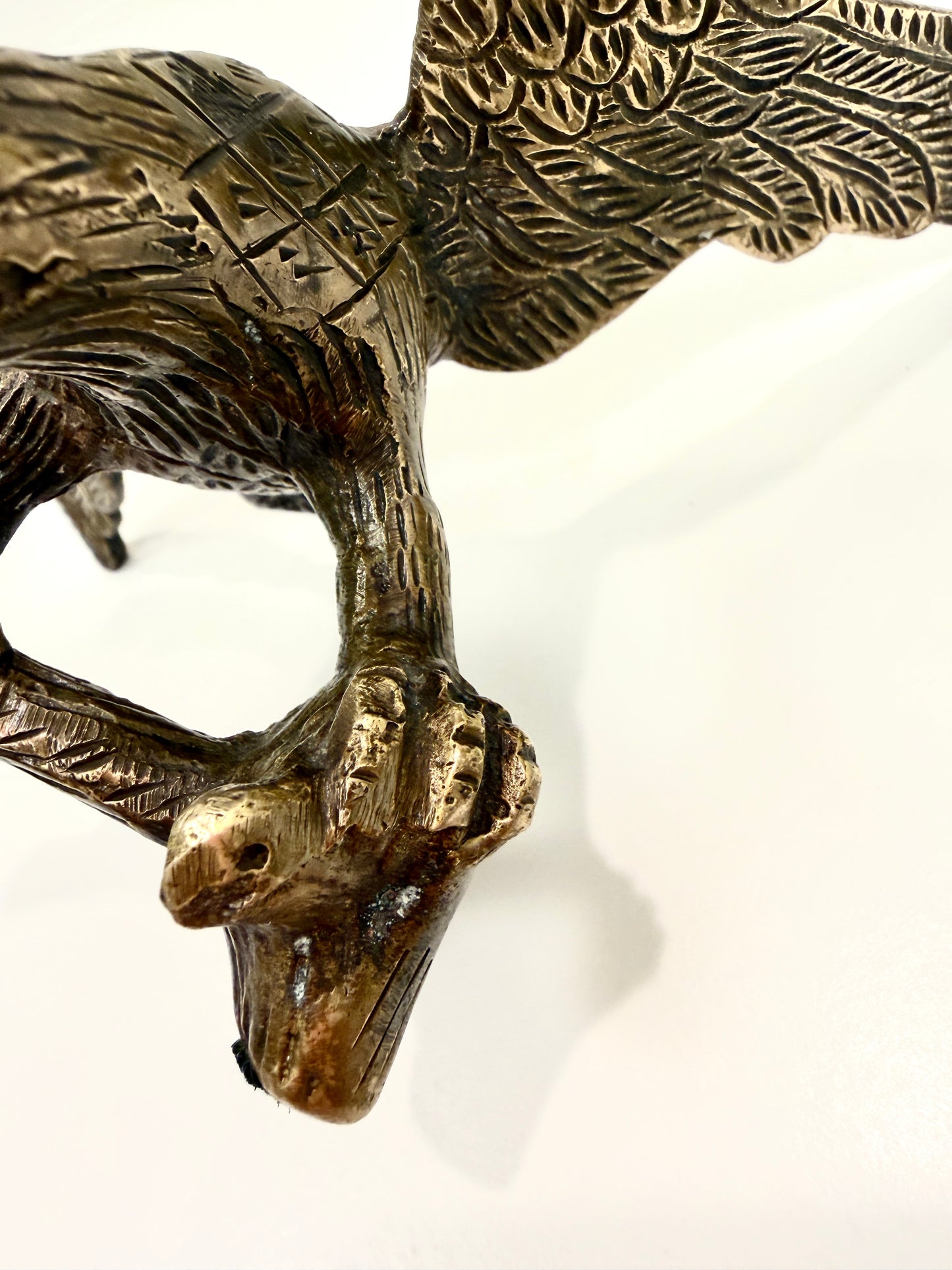Vintage Brass Eagle on Branch