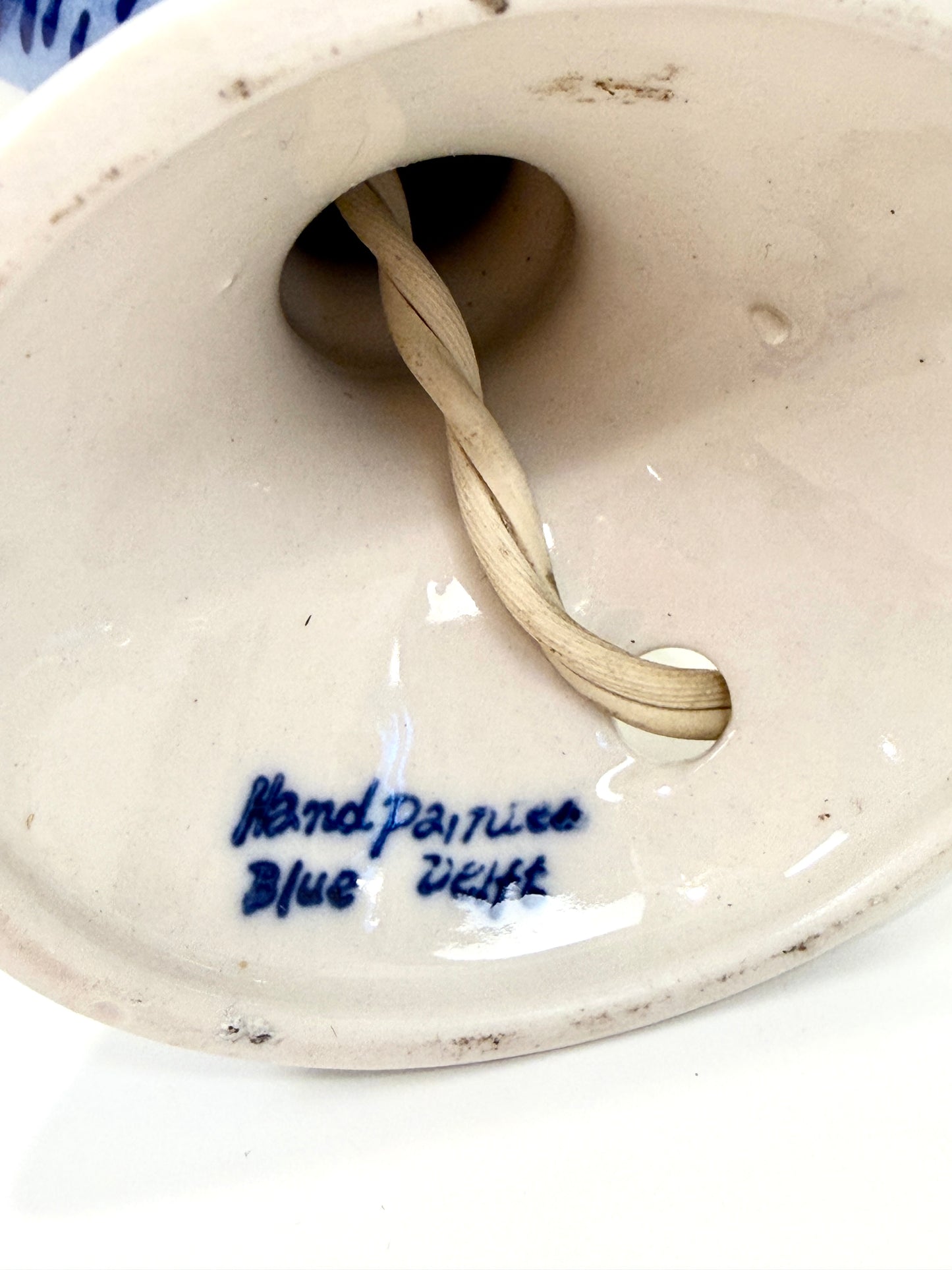 Blue and White Vintage Delft Lamp