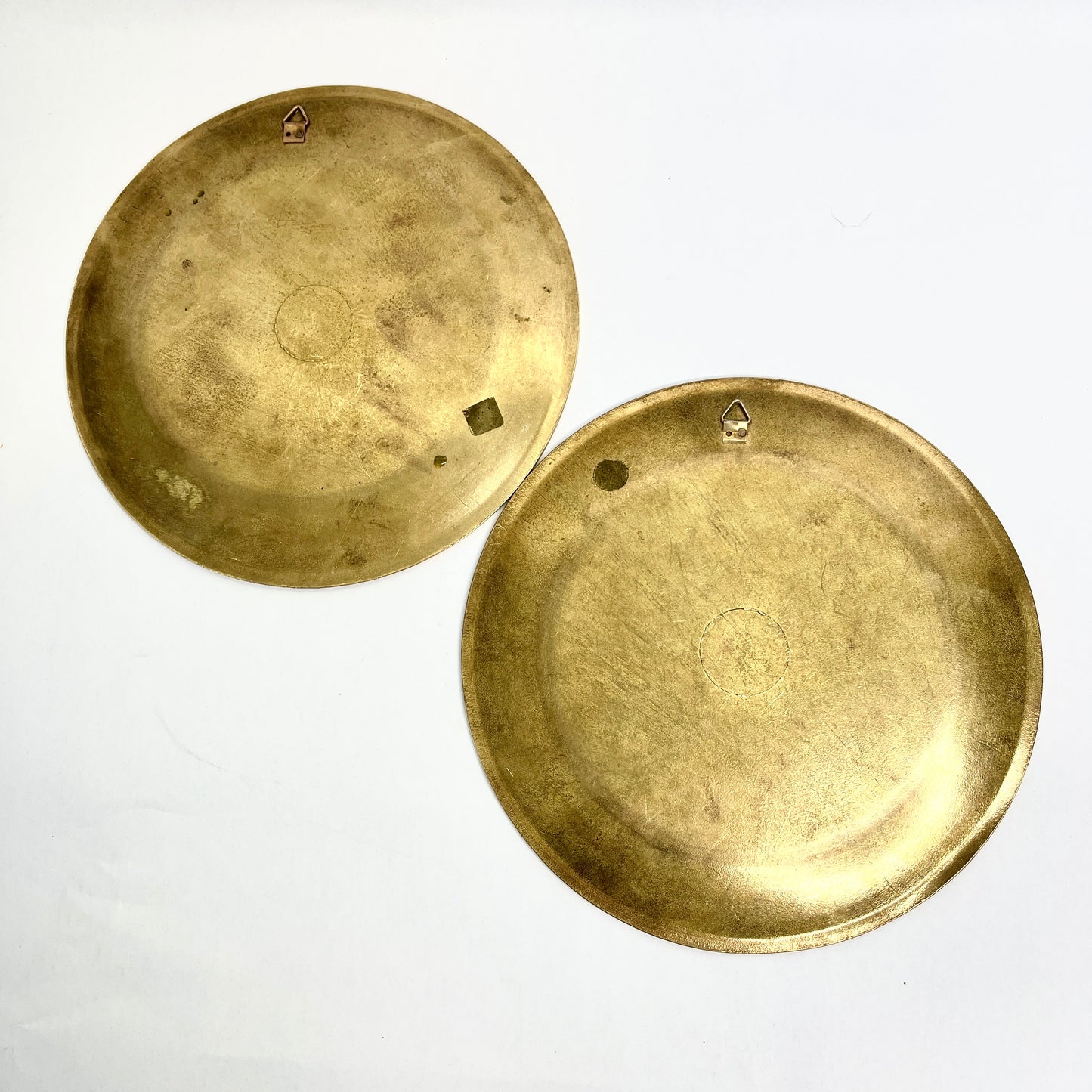 Vintage Cloisonne Brass Plates