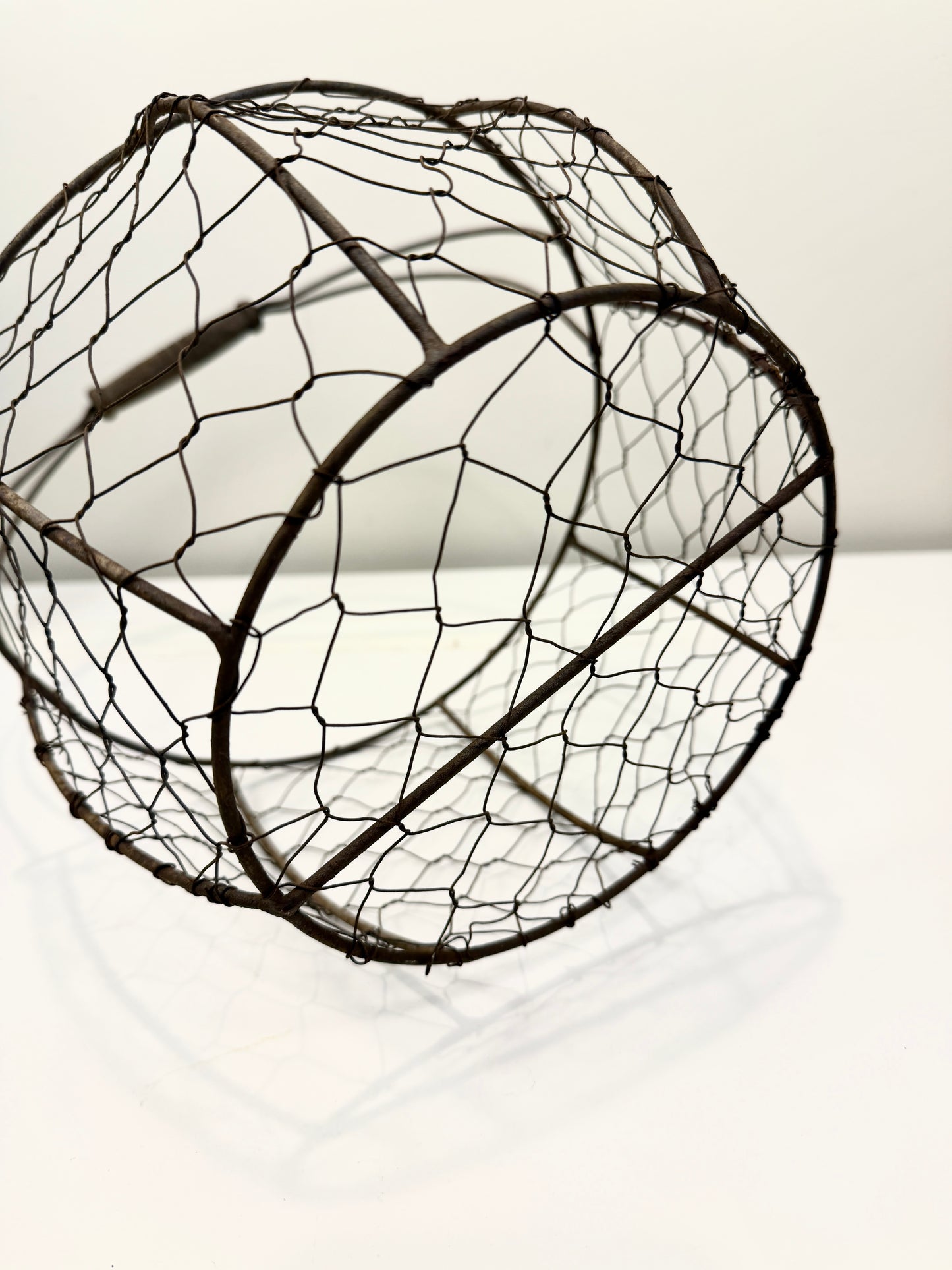 Vintage Wire Gathering Basket