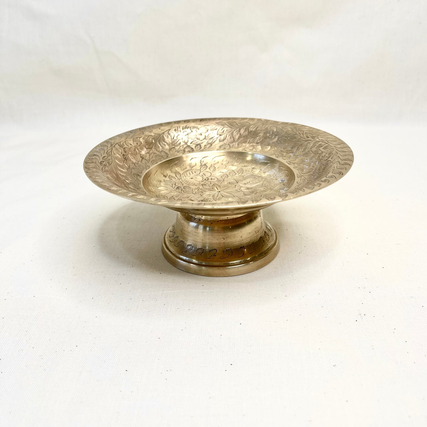 Vintage Brass Small Footed Bowl or Compote for Brass Collection
