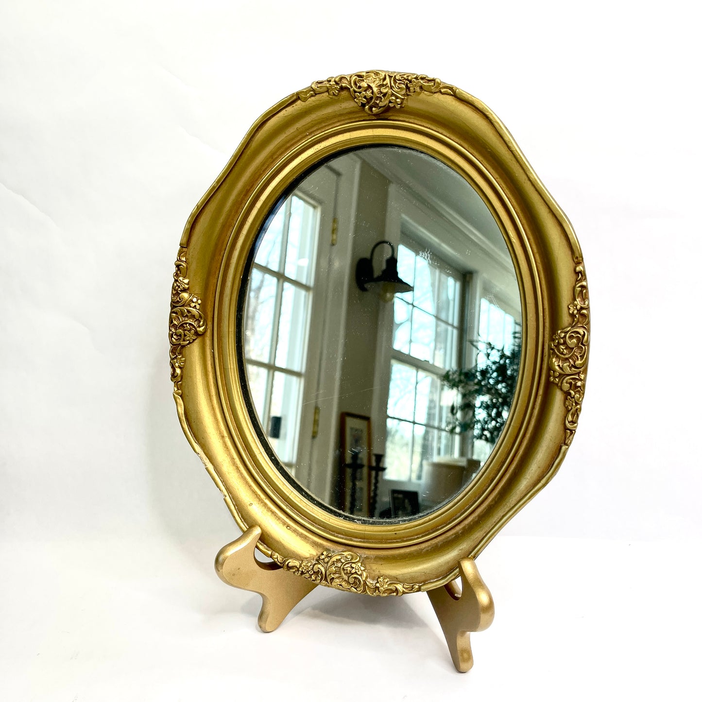 Gold Oval Mirror