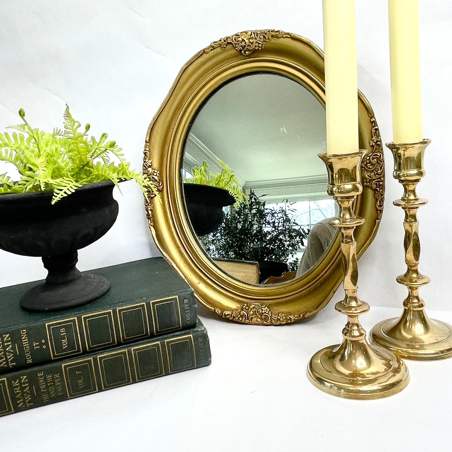 Gold Oval Mirror