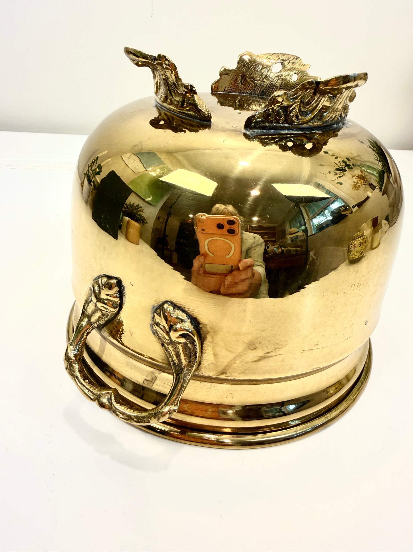 Vintage Brass Planter Pot